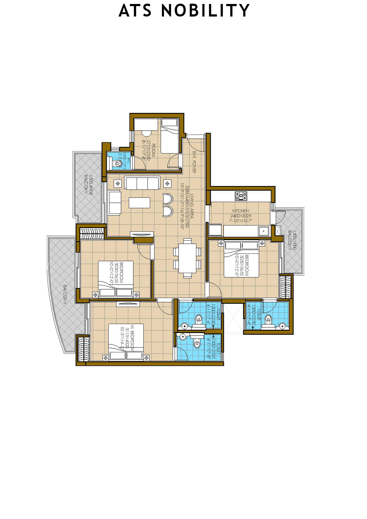 Ats Nobility Tower T10 Unit 1 Floor Plan