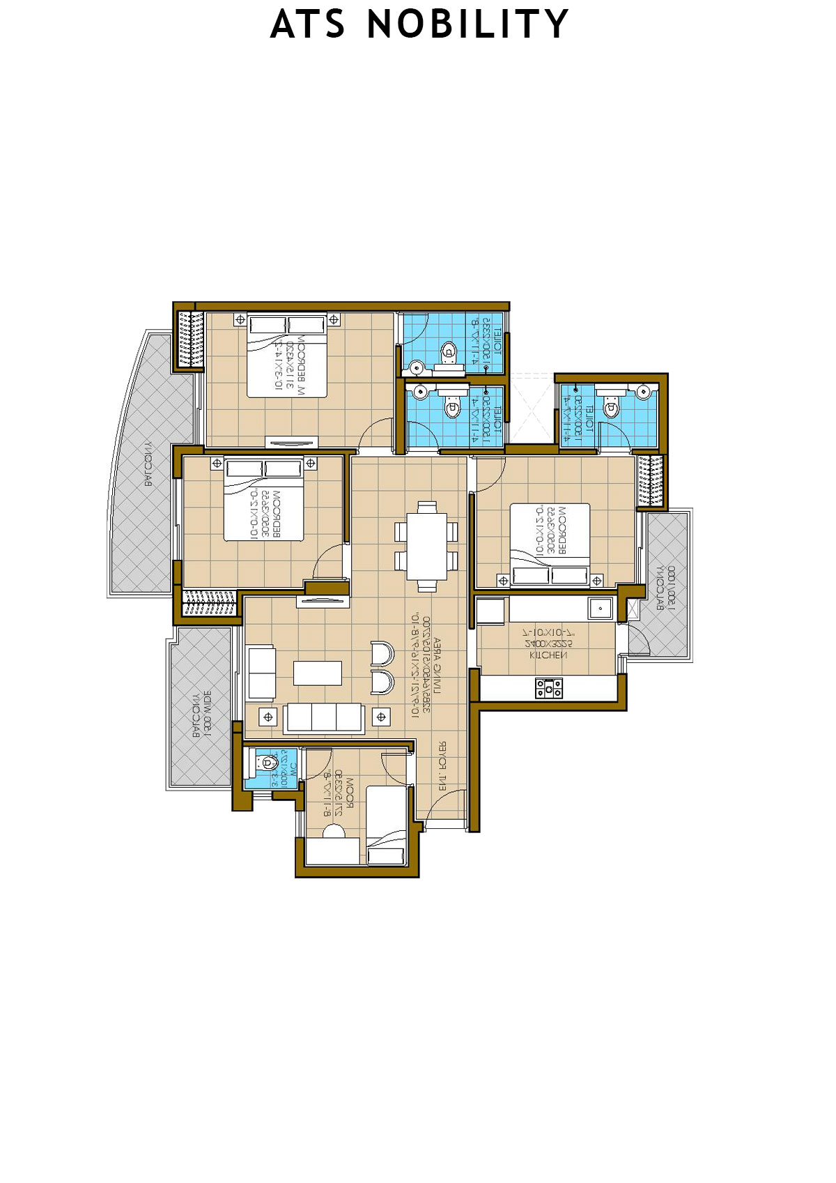 Ats Nobility Tower T10 Unit 2 Floor Plan