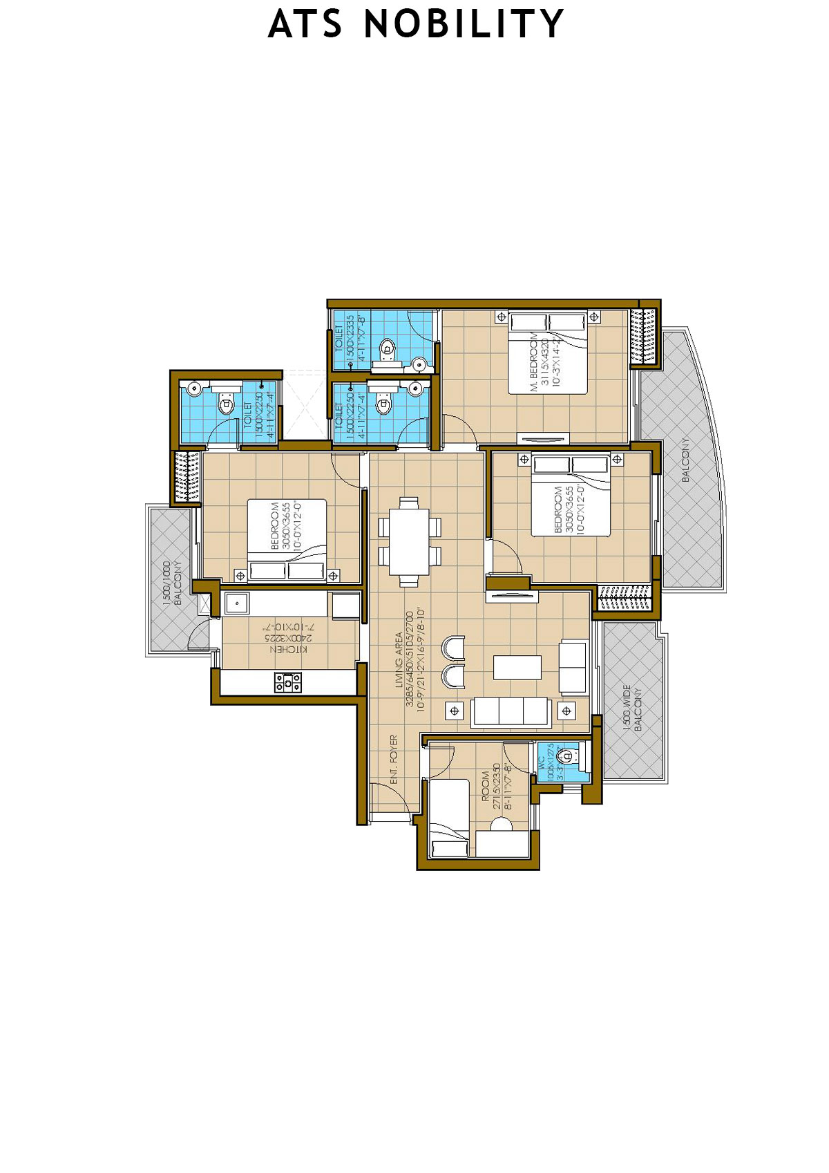 Ats Nobility Tower T5 Unit 1 Floor Plan