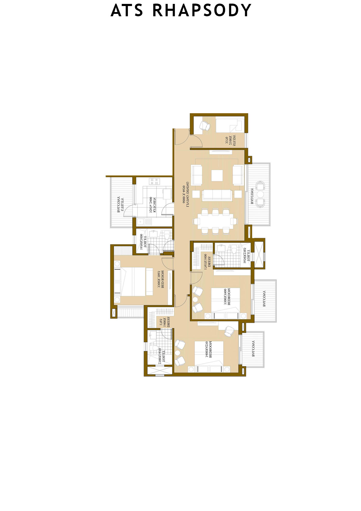 Ats Rhapsody Tower 1 Unit 1 (Type B) Floor Plan
