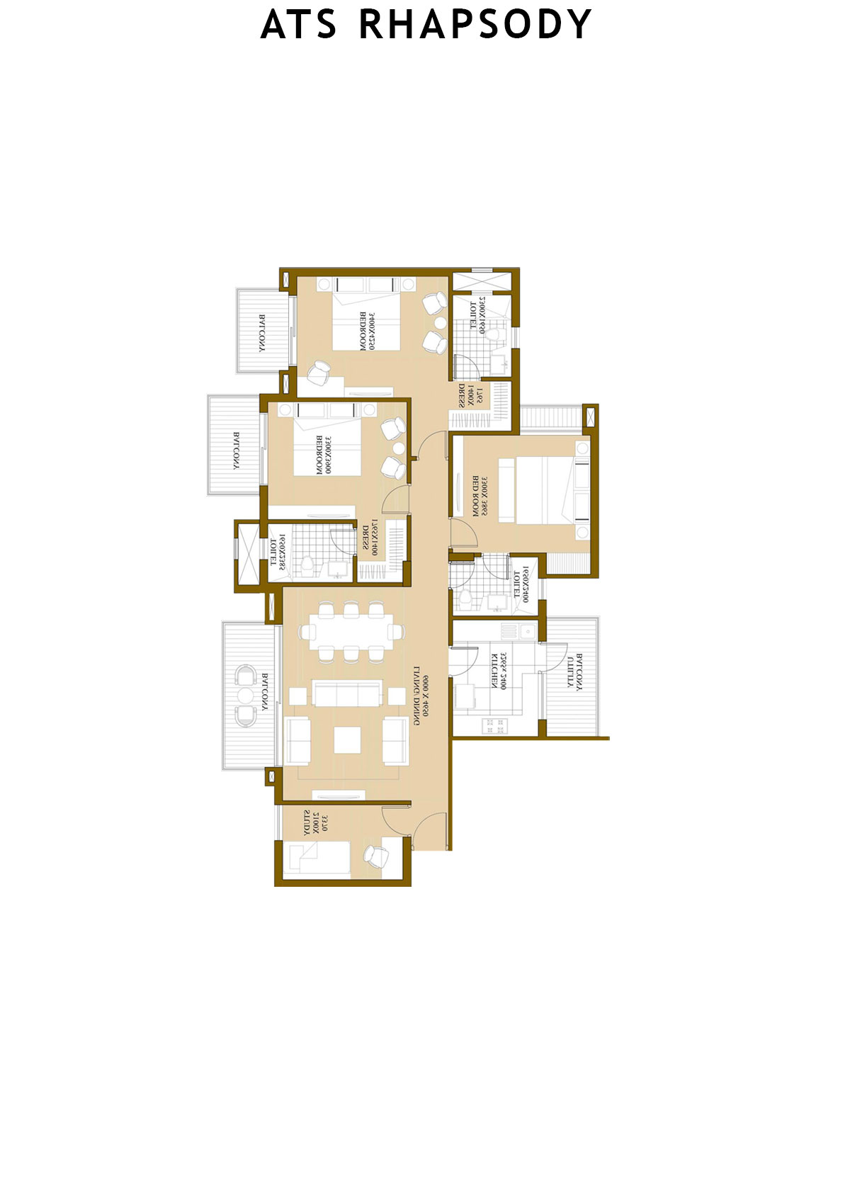 Ats Rhapsody Tower 1 Unit 4 (Type B) Floor Plan