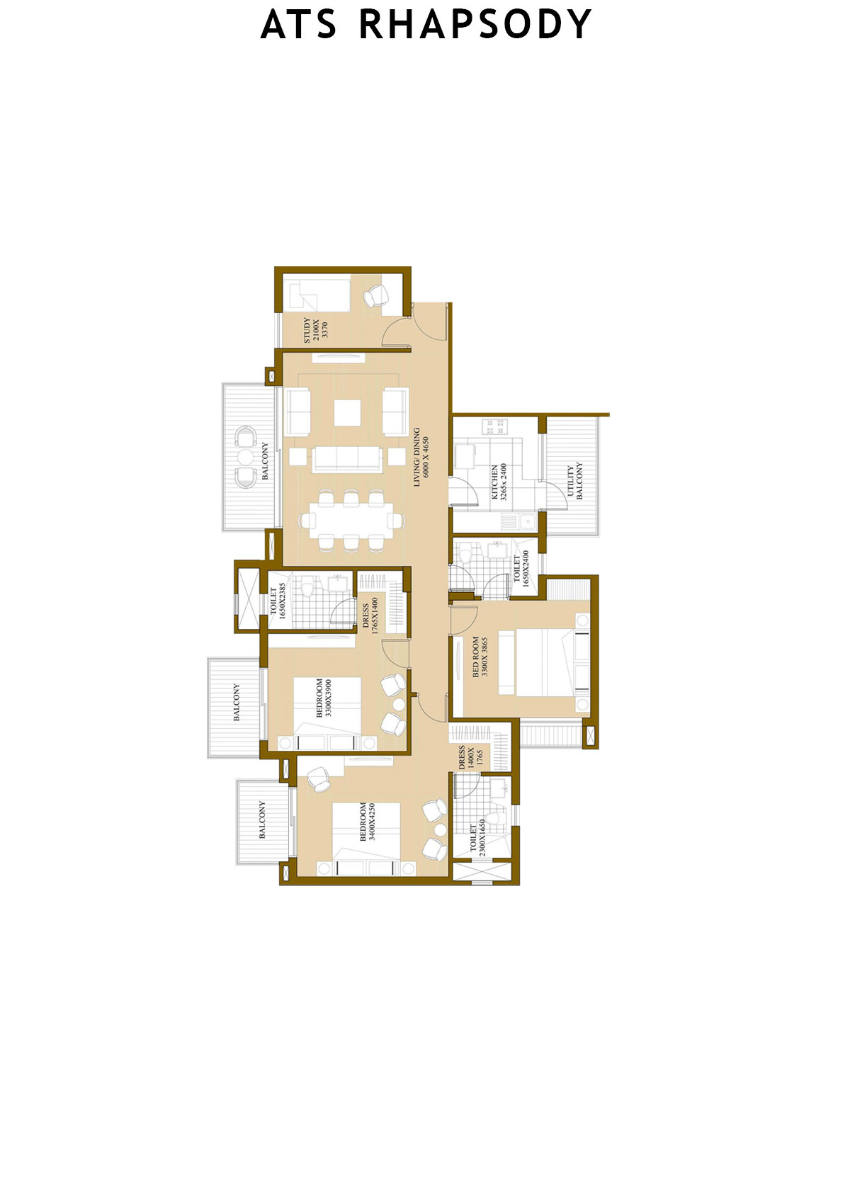 Ats Rhapsody Tower 2 Unit 2 (Type B) Floor Plan