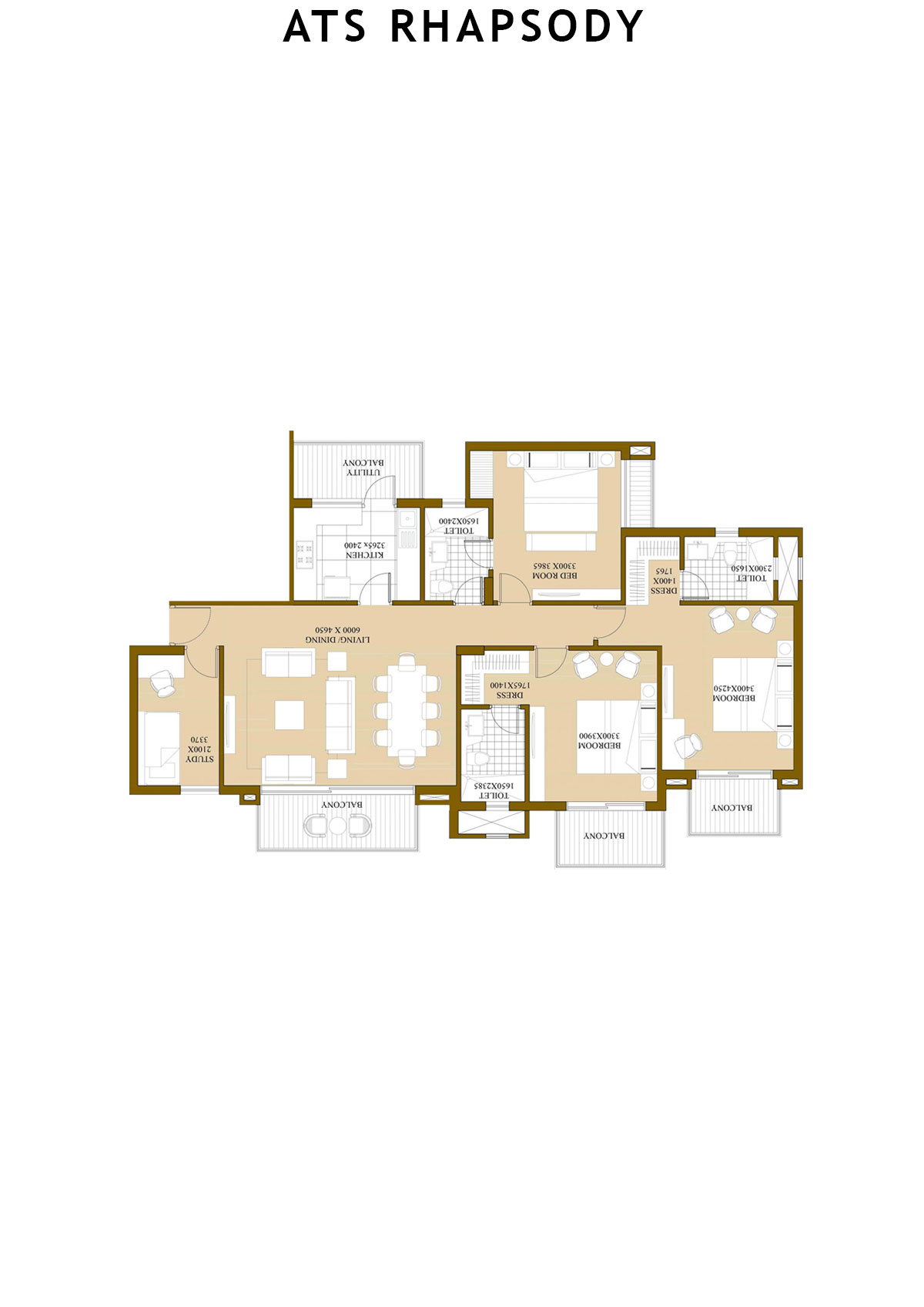 Ats Rhapsody Tower 5 Unit 1 (Type B) Floor Plan