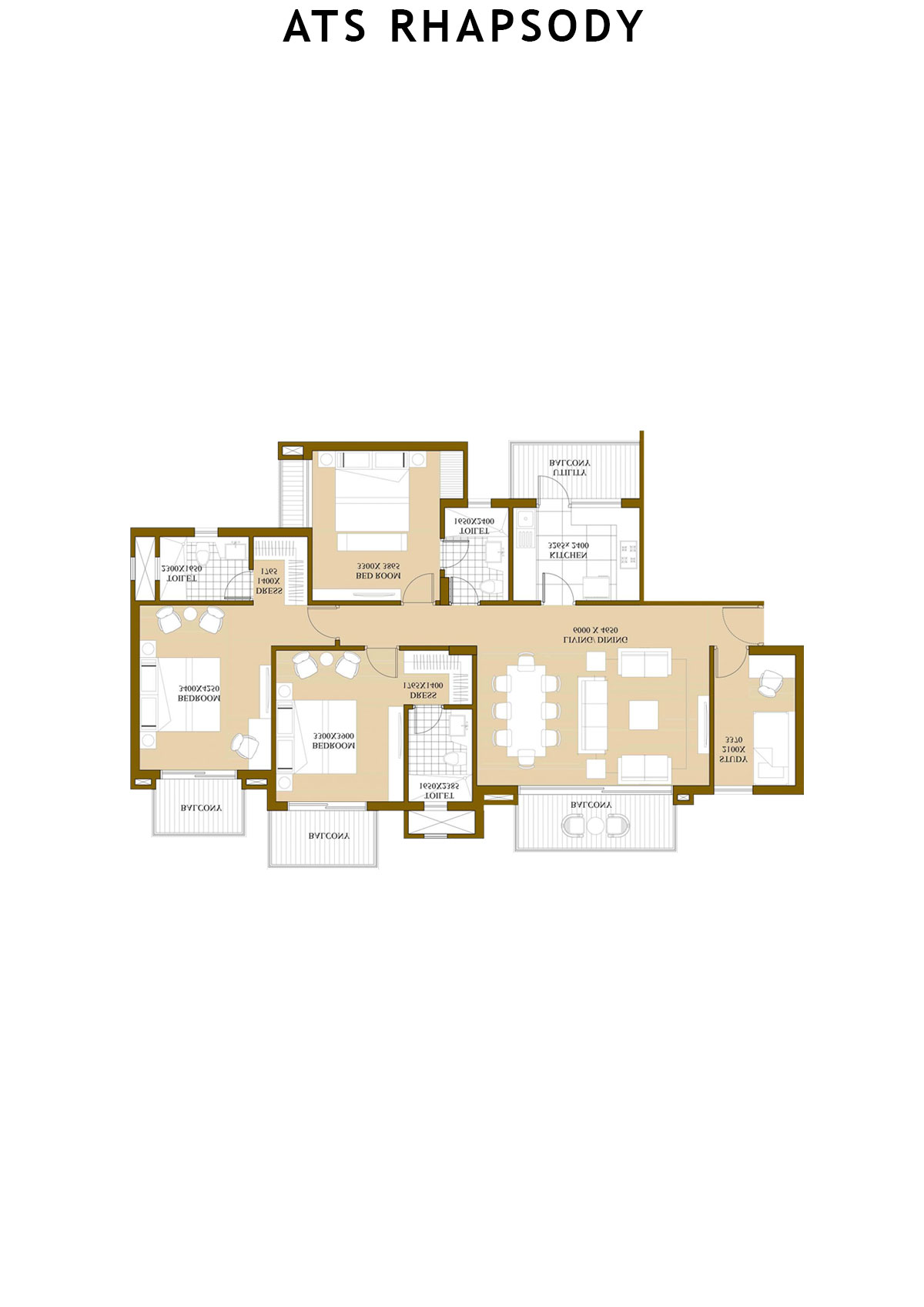 Ats Rhapsody Tower 5 Unit 2 (Type B) Floor Plan