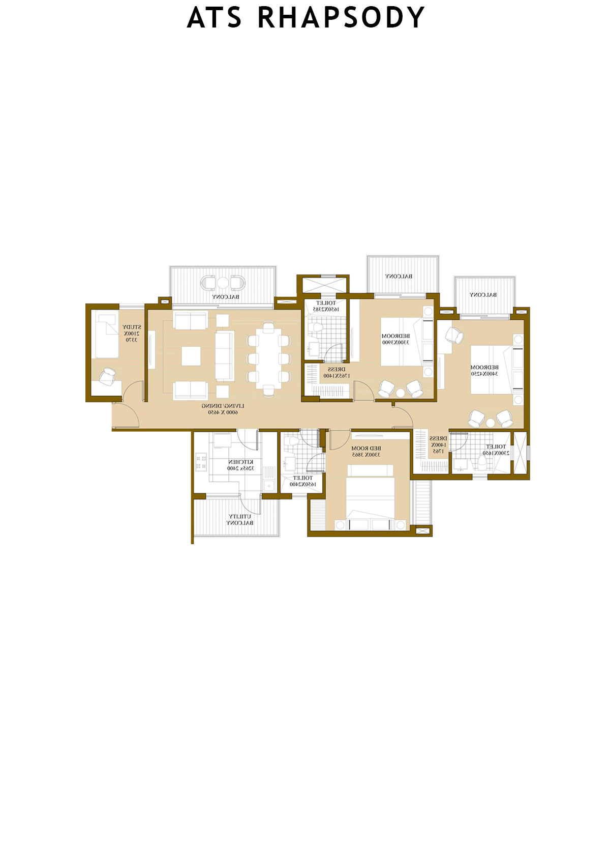 Ats Rhapsody Tower 5 Unit 3 (Type B) Floor Plan