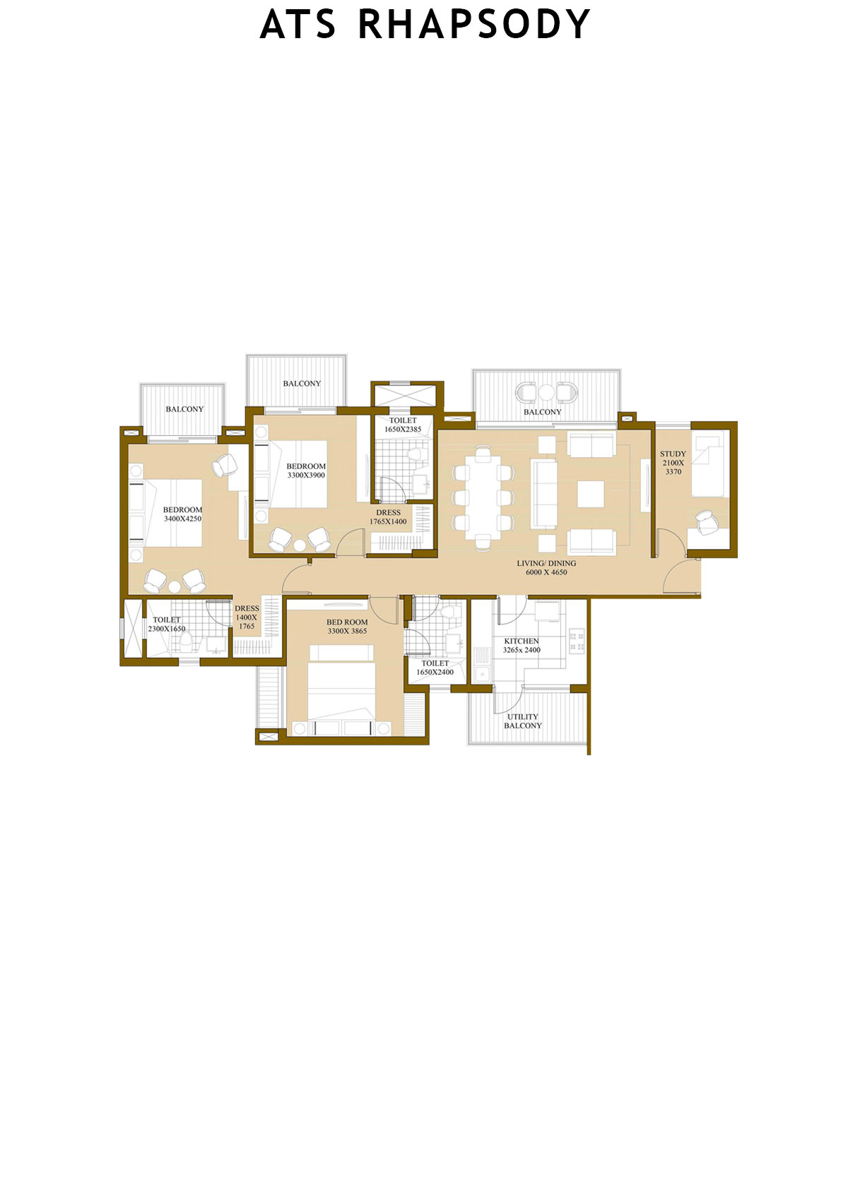 Ats Rhapsody Tower 5 Unit 4 (Type B) Floor Plan