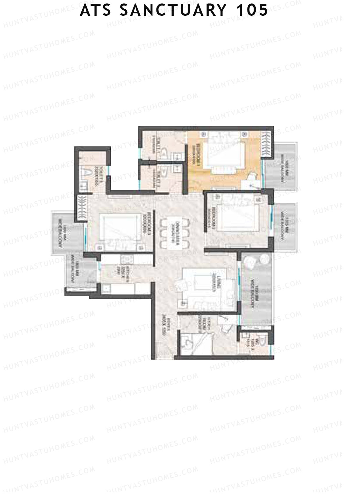 ATS Sanctuary 105 Tower 10 Unit 1 (Type B) Floor Plan
