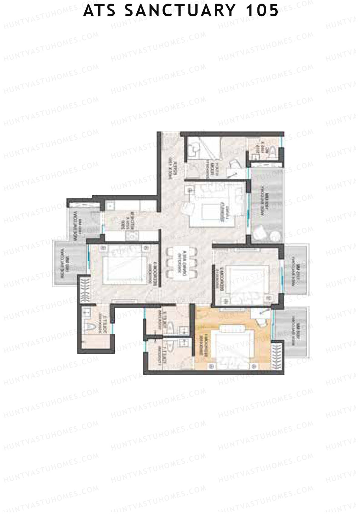 ATS Sanctuary 105 Tower 10 Unit 2 (Type B) Floor Plan
