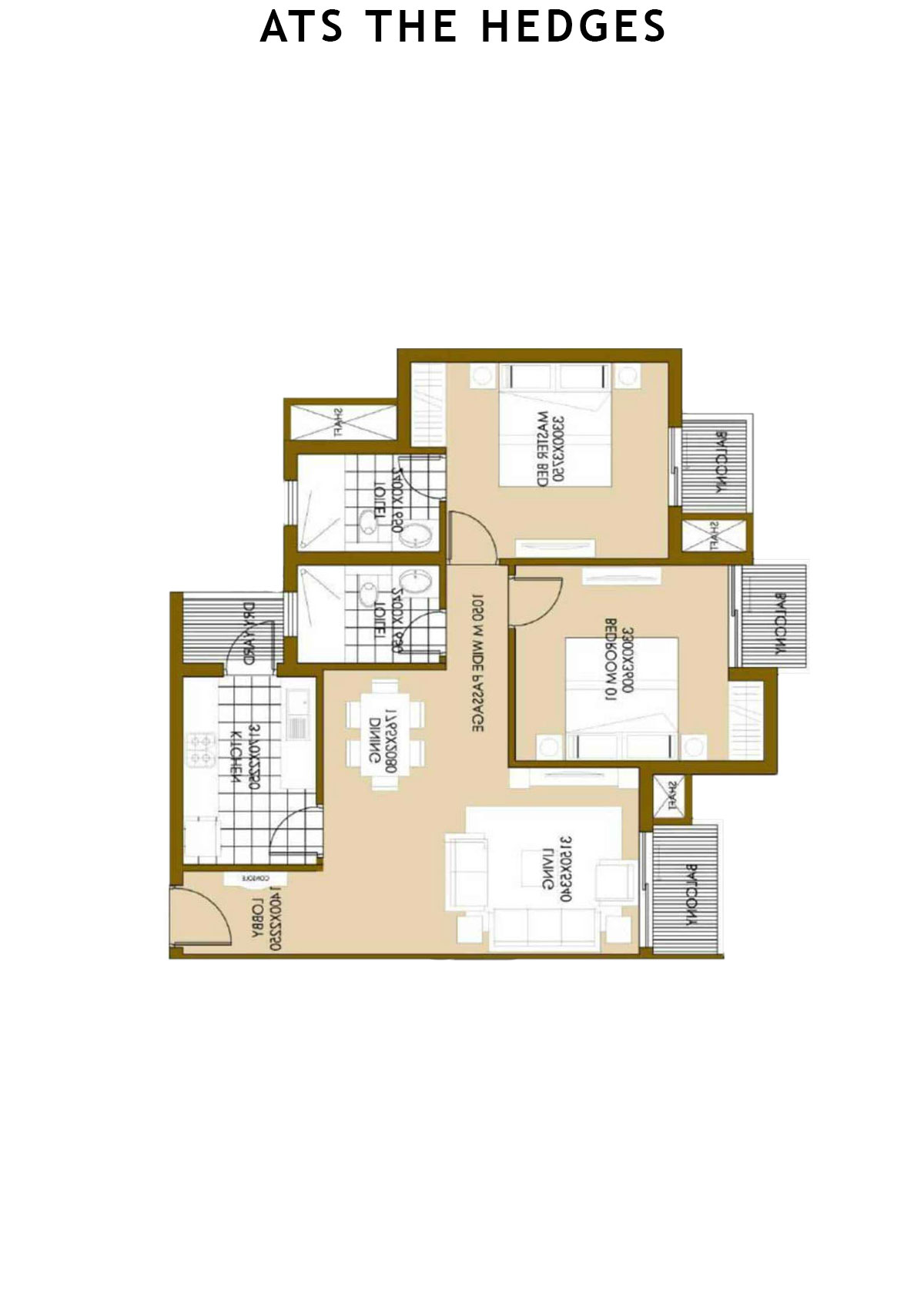 Ats The Hedges Tower 2 Unit 1 (Type B) Floor Plan
