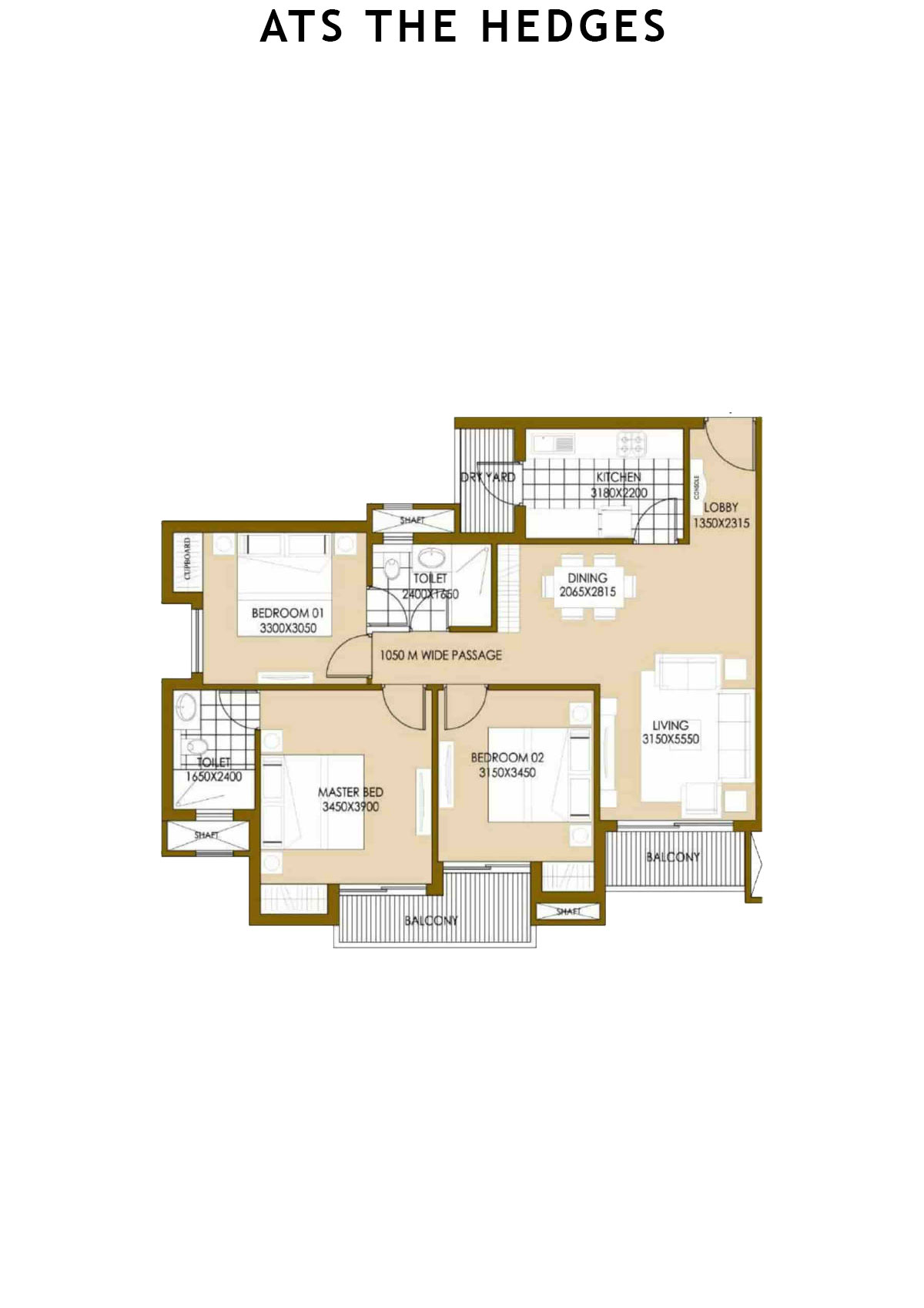 Ats The Hedges Tower 3 Unit 1 (Type A) Floor Plan
