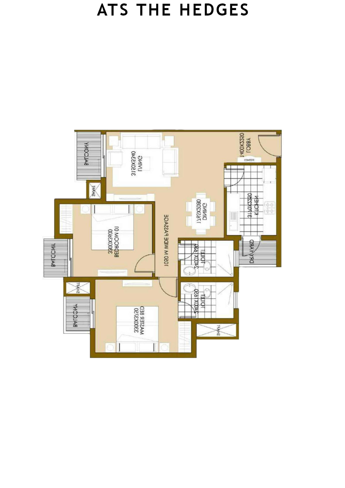 Ats The Hedges Tower 3 Unit 2 (Type B) Floor Plan