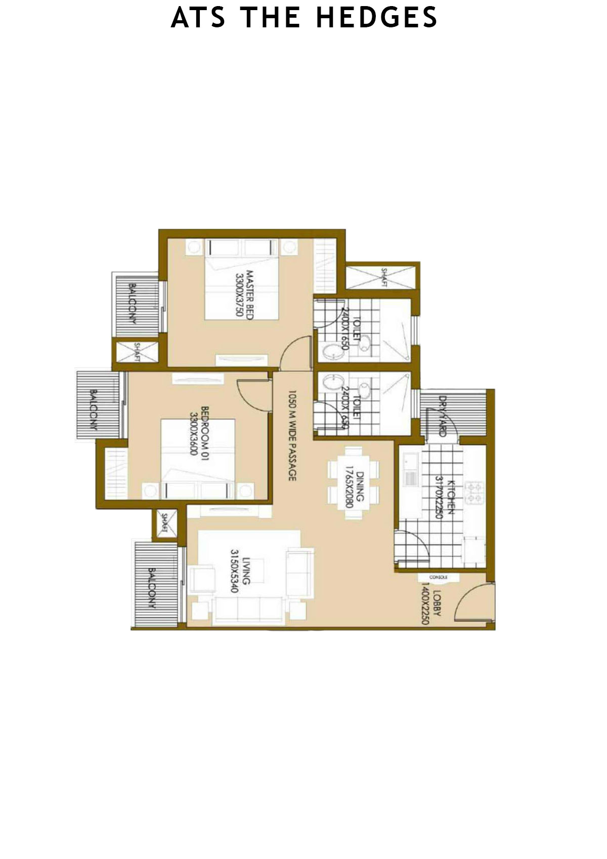 Ats The Hedges Tower 3 Unit 3 (Type B) Floor Plan