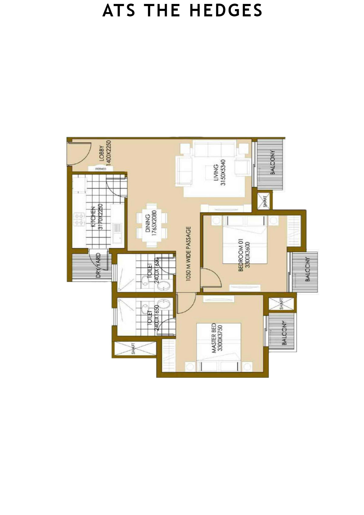 Ats The Hedges Tower 3 Unit 5 (Type B) Floor Plan