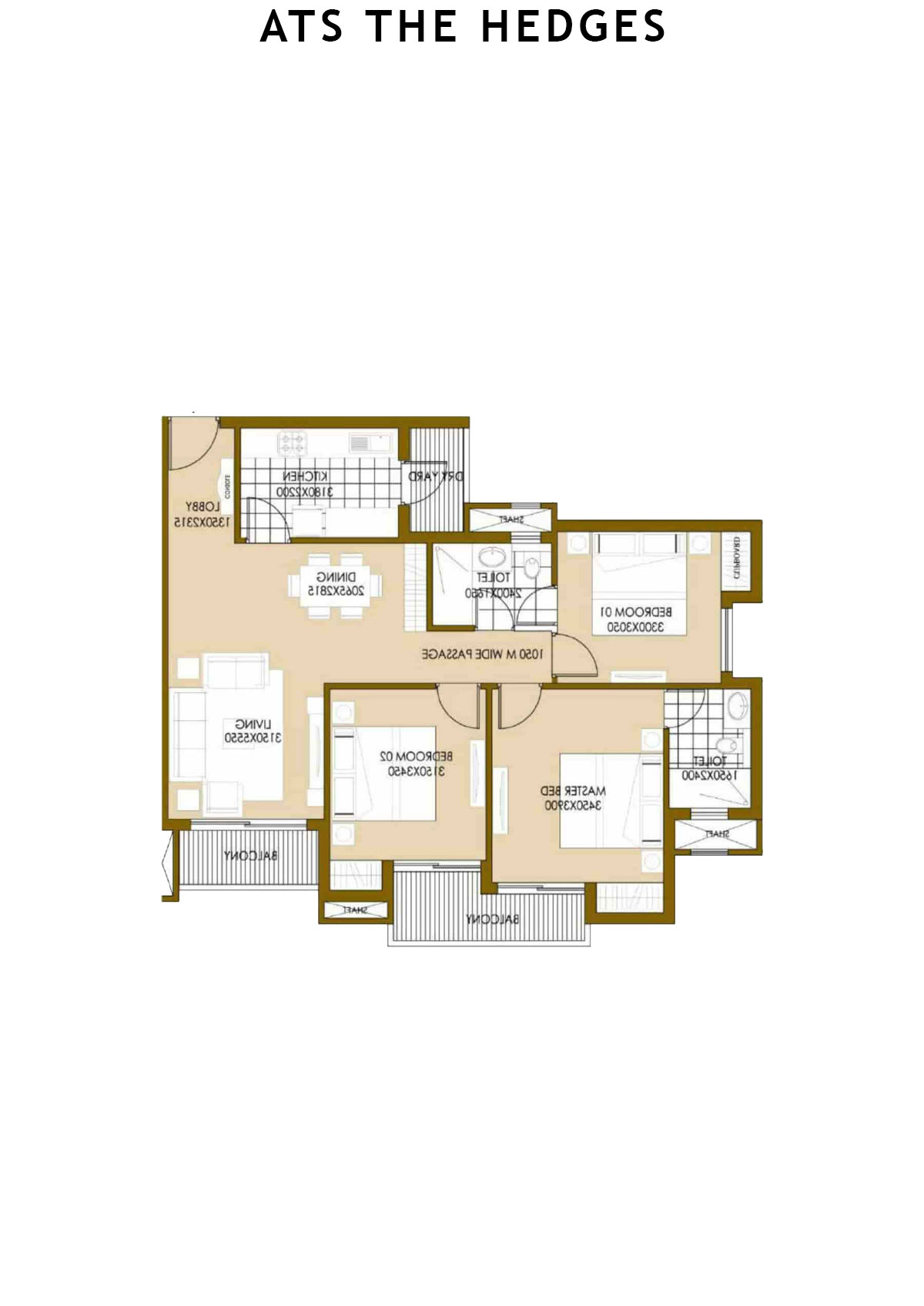 Ats The Hedges Tower 3 Unit 6 (Type A) Floor Plan