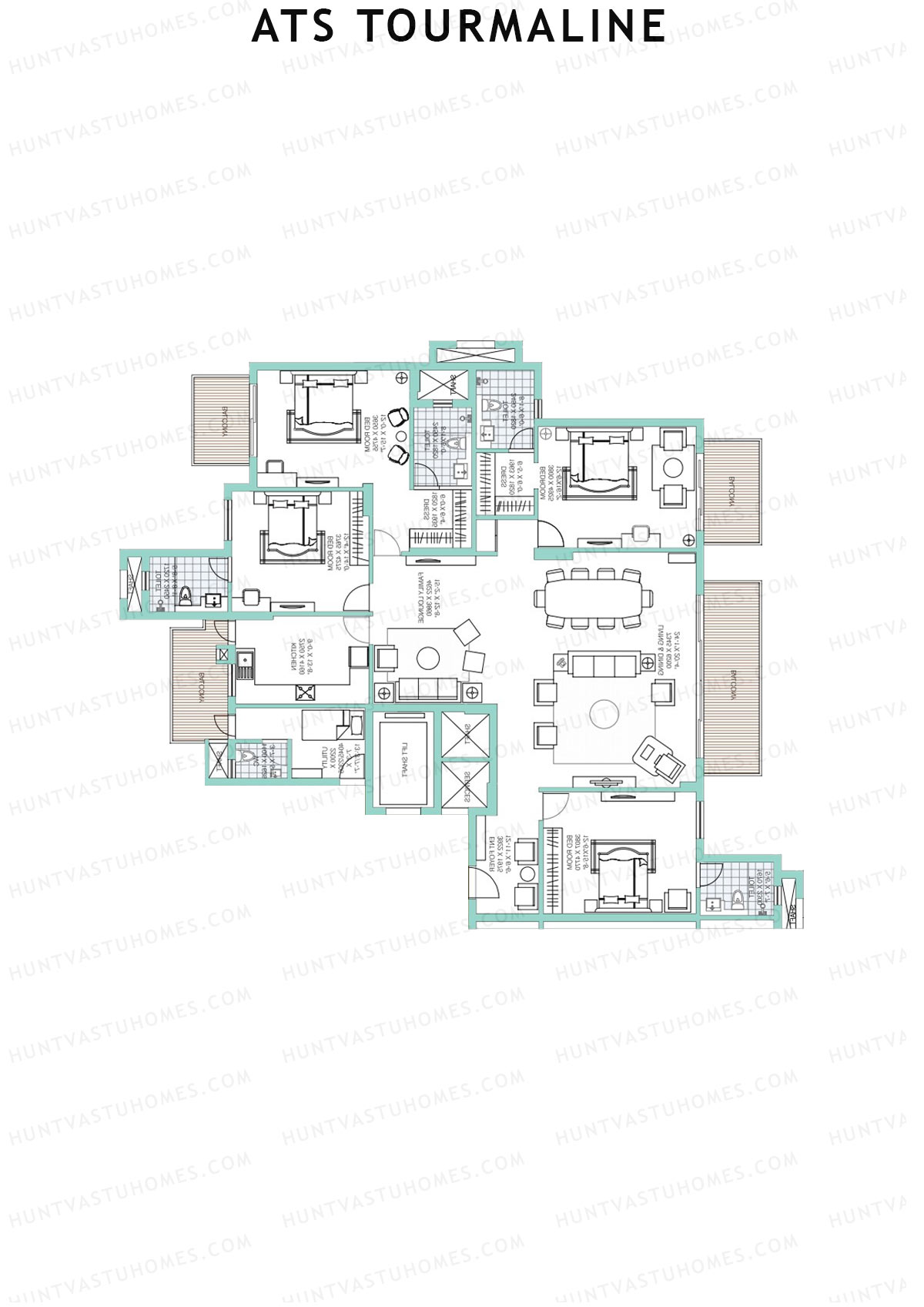 Ats Tourmaline Tower 1 Unit 1 (Type A) Floor Plan