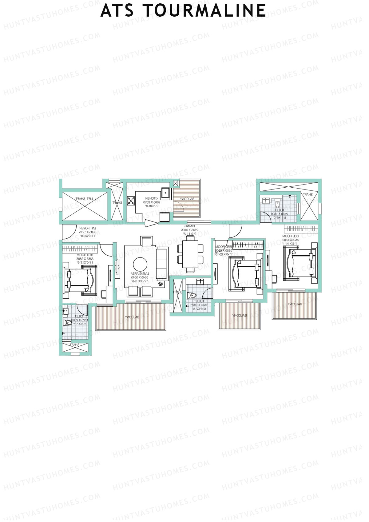 Ats Tourmaline Tower 5 Unit 4 (Type D) Floor Plan