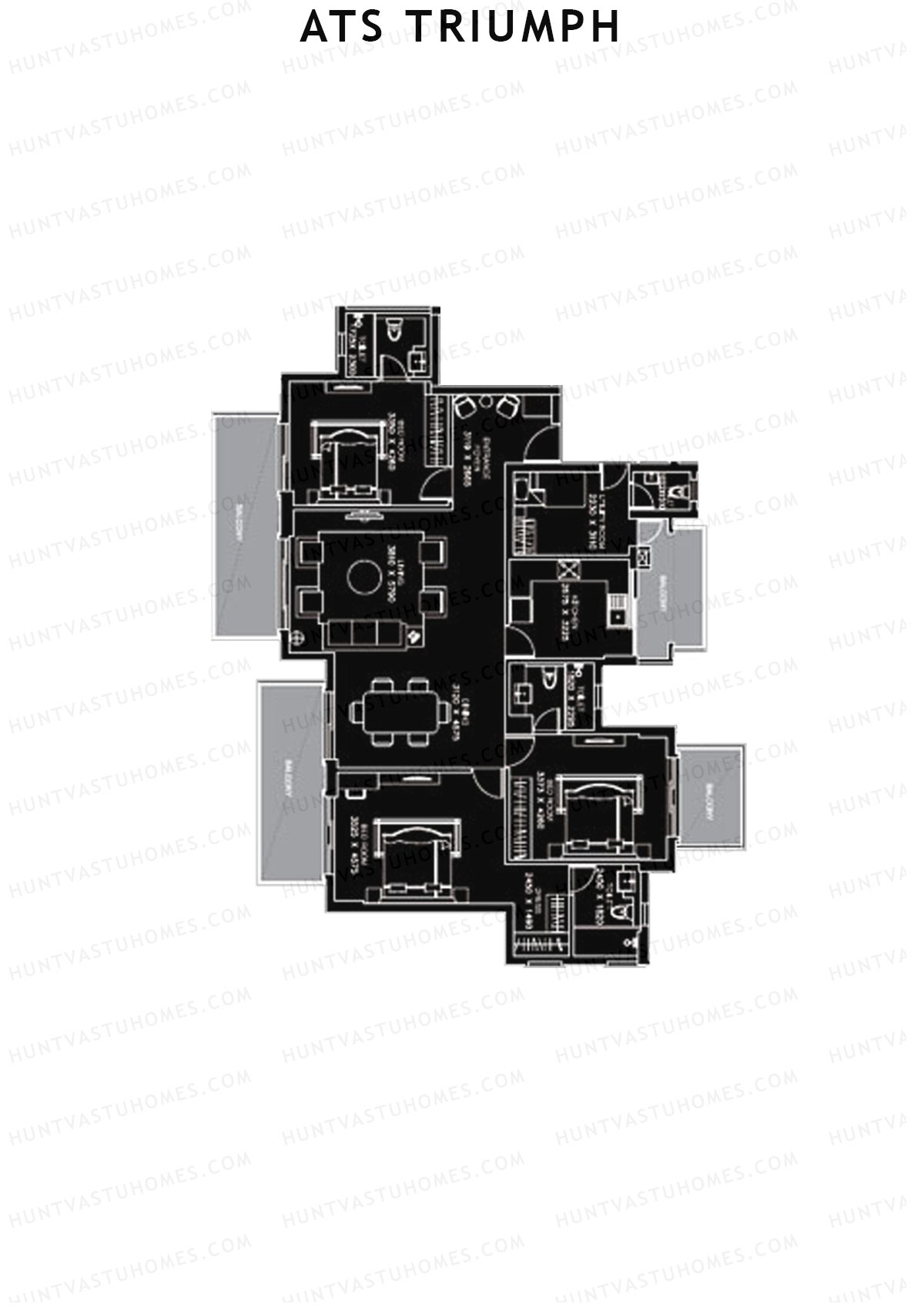 ATS Triumph Tower 1 Unit 1 (Type B) Floor Plan