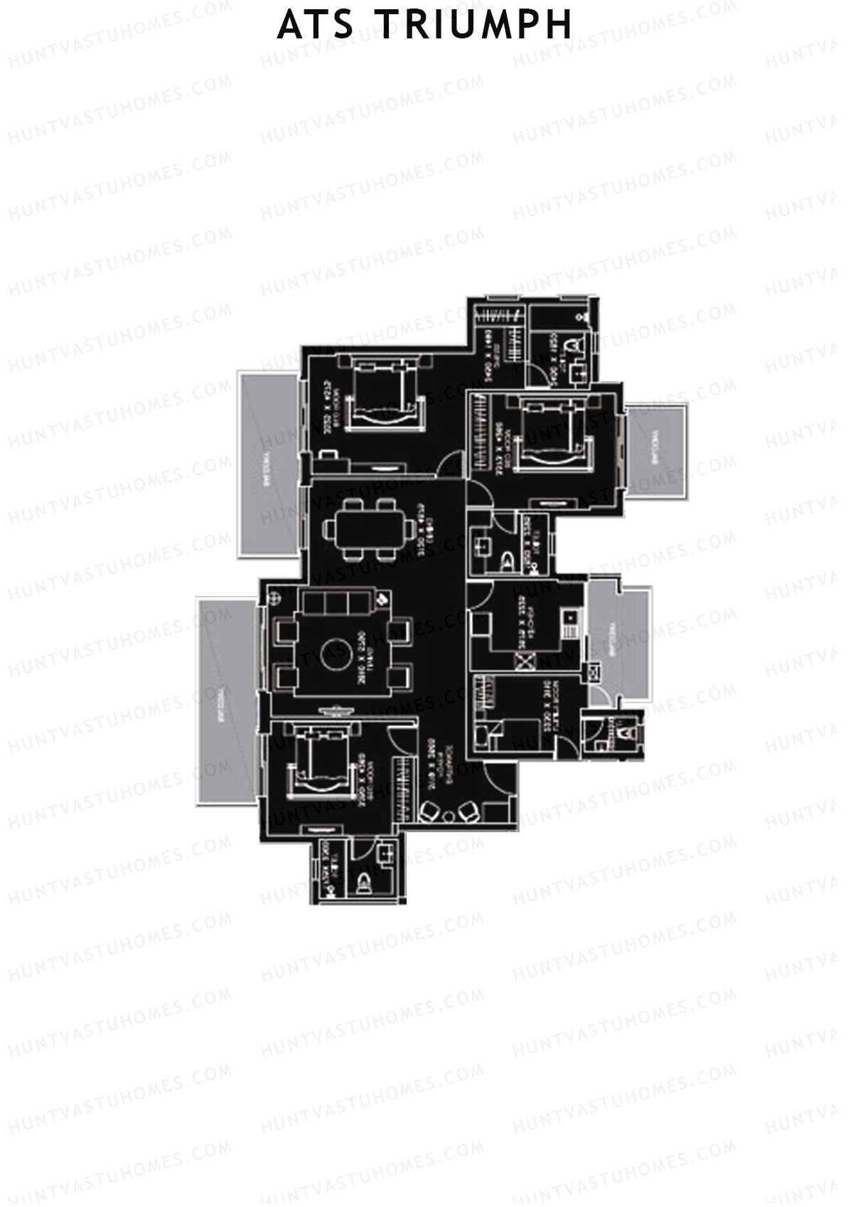 ATS Triumph Tower 1 Unit 2 (Type B) Floor Plan