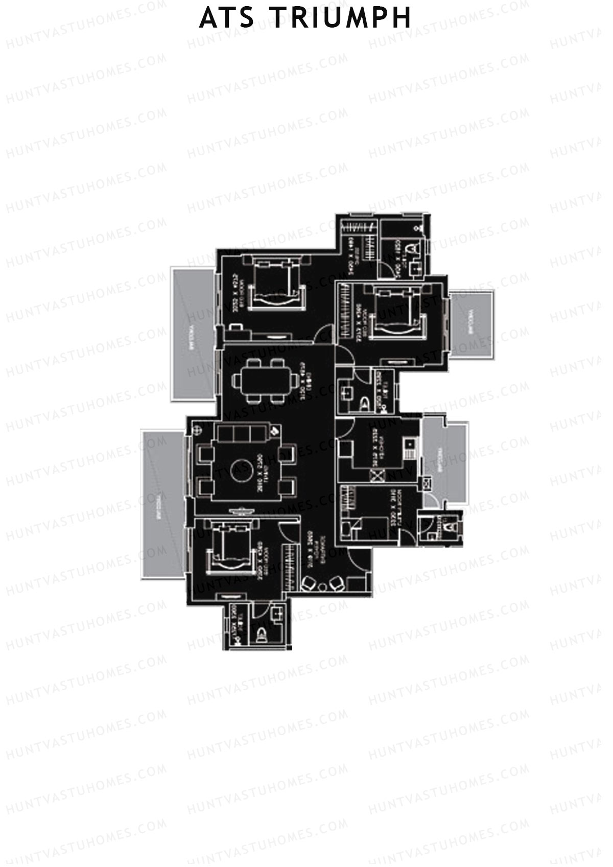 ATS Triumph Tower 2 Unit 2 (Type B) Floor Plan