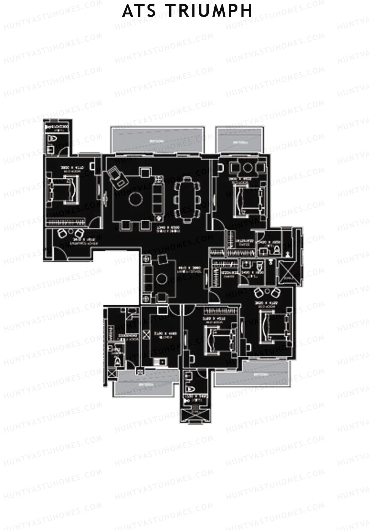 ATS Triumph Tower 6 Unit 1 (Type A) Floor Plan