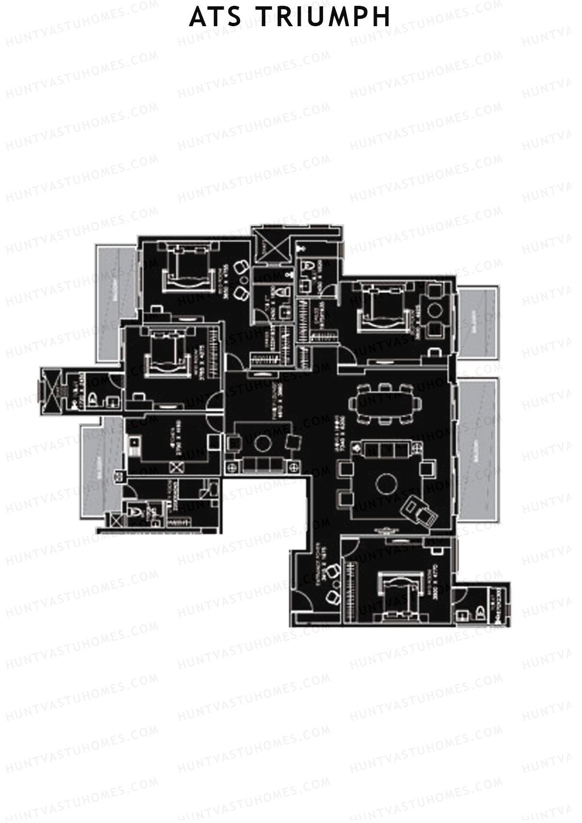 ATS Triumph Tower 8 Unit 2 (Type A) Floor Plan