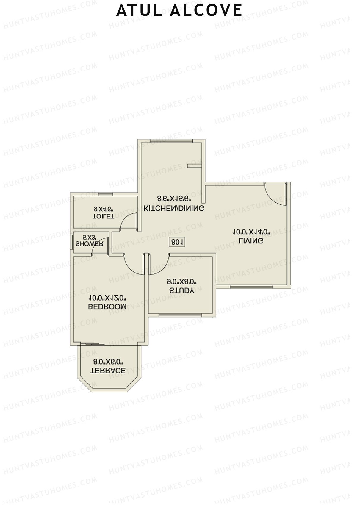 Atul Alcove, Tower A, Unit 6, 1BHK, Super Area 773   sq ft 