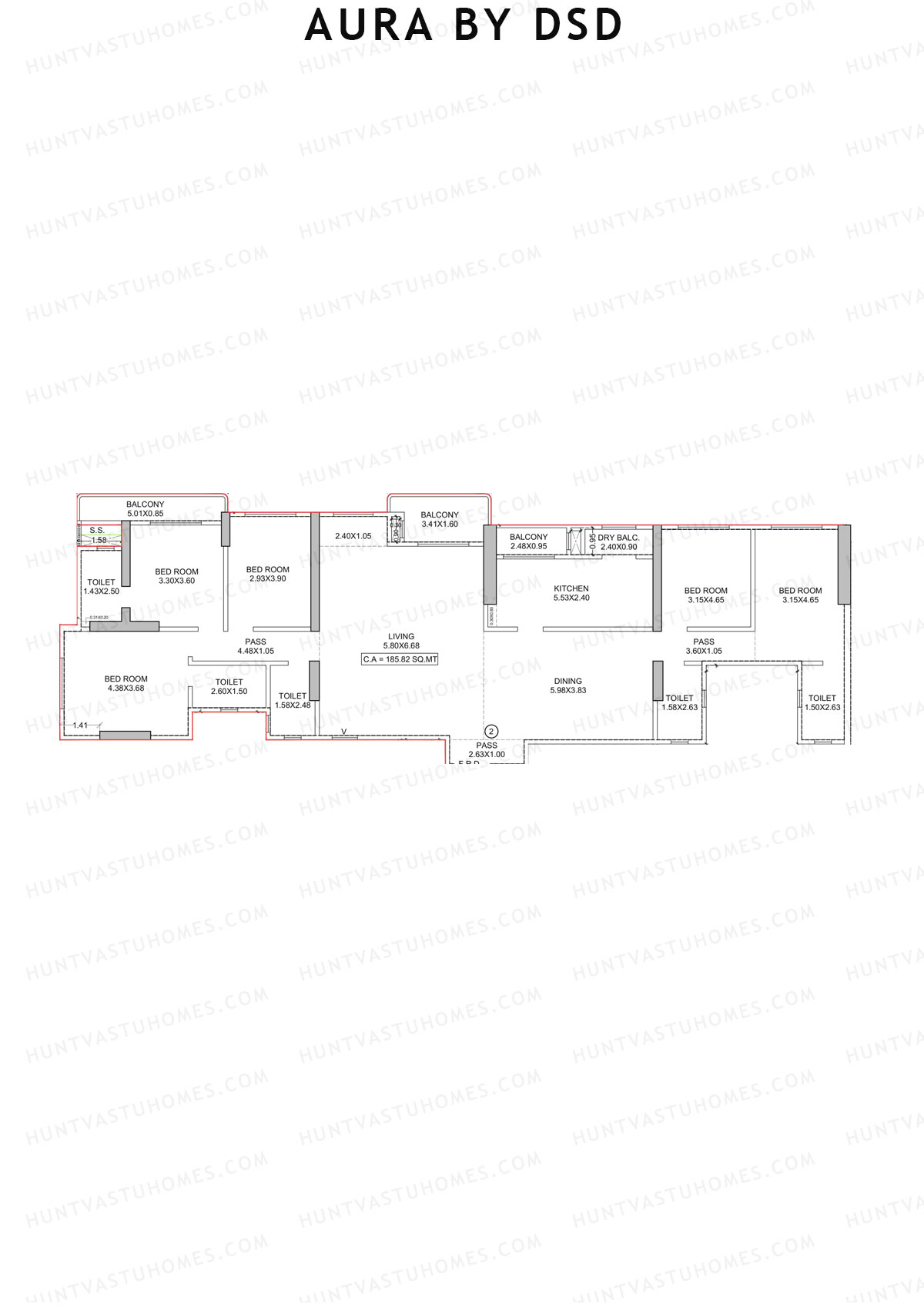 Aura By DSD Tower A Unit 2 Floor Plan