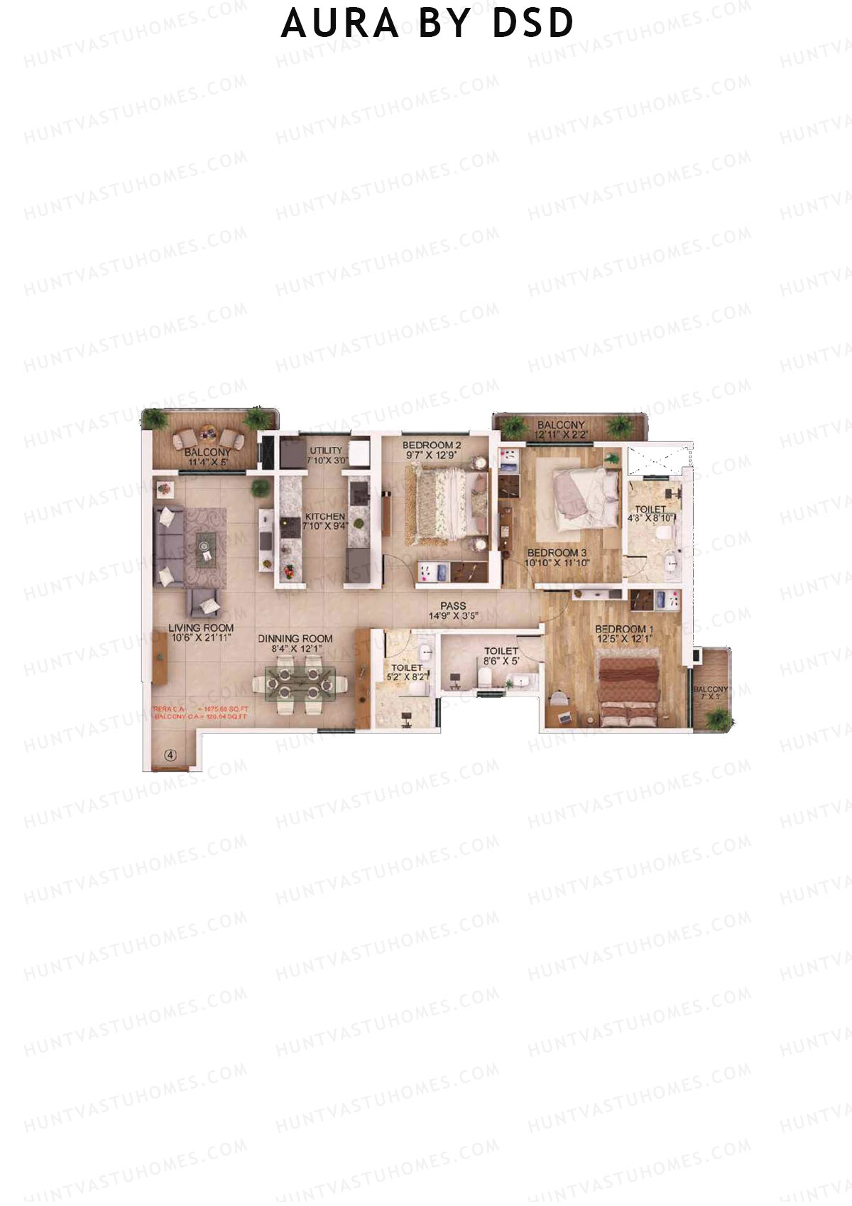 Aura By DSD Tower A Unit 4 Floor Plan