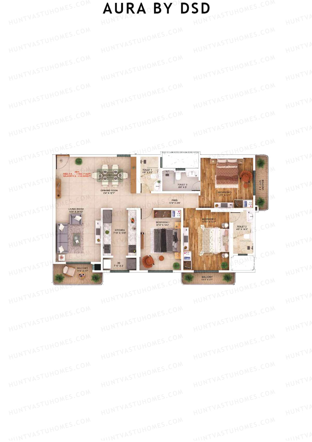 Aura By DSD Tower A Unit 5 Floor Plan