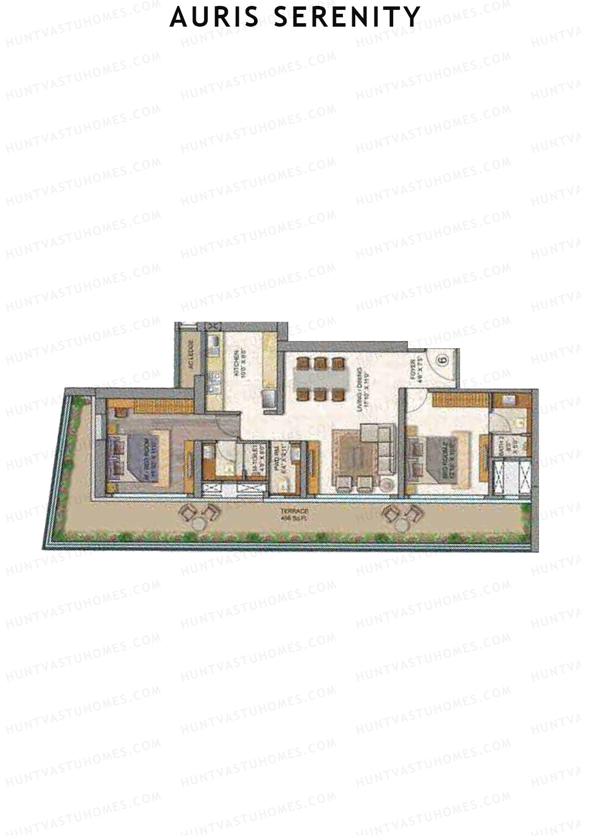Auris Serenity Tower 1 Unit 6 Floor Plan
