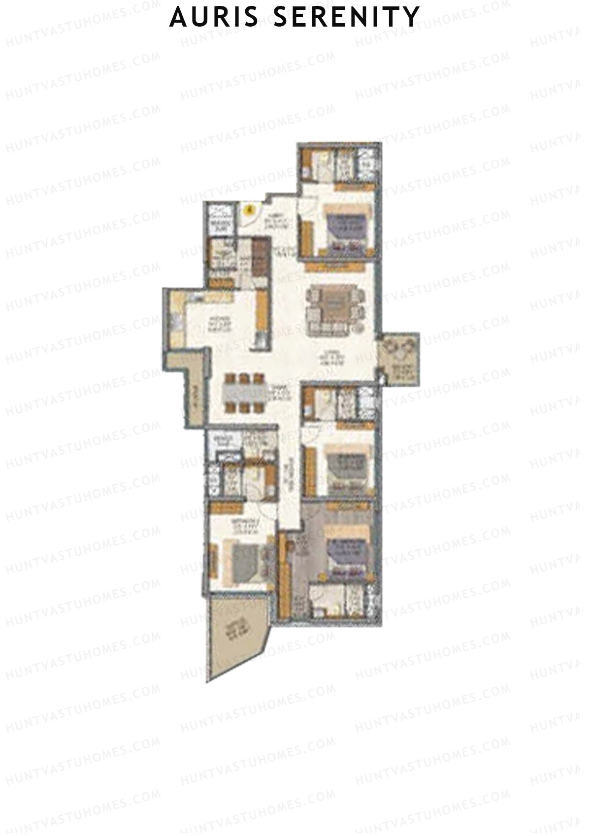 Auris Serenity Tower 2 Unit 4 Floor Plan