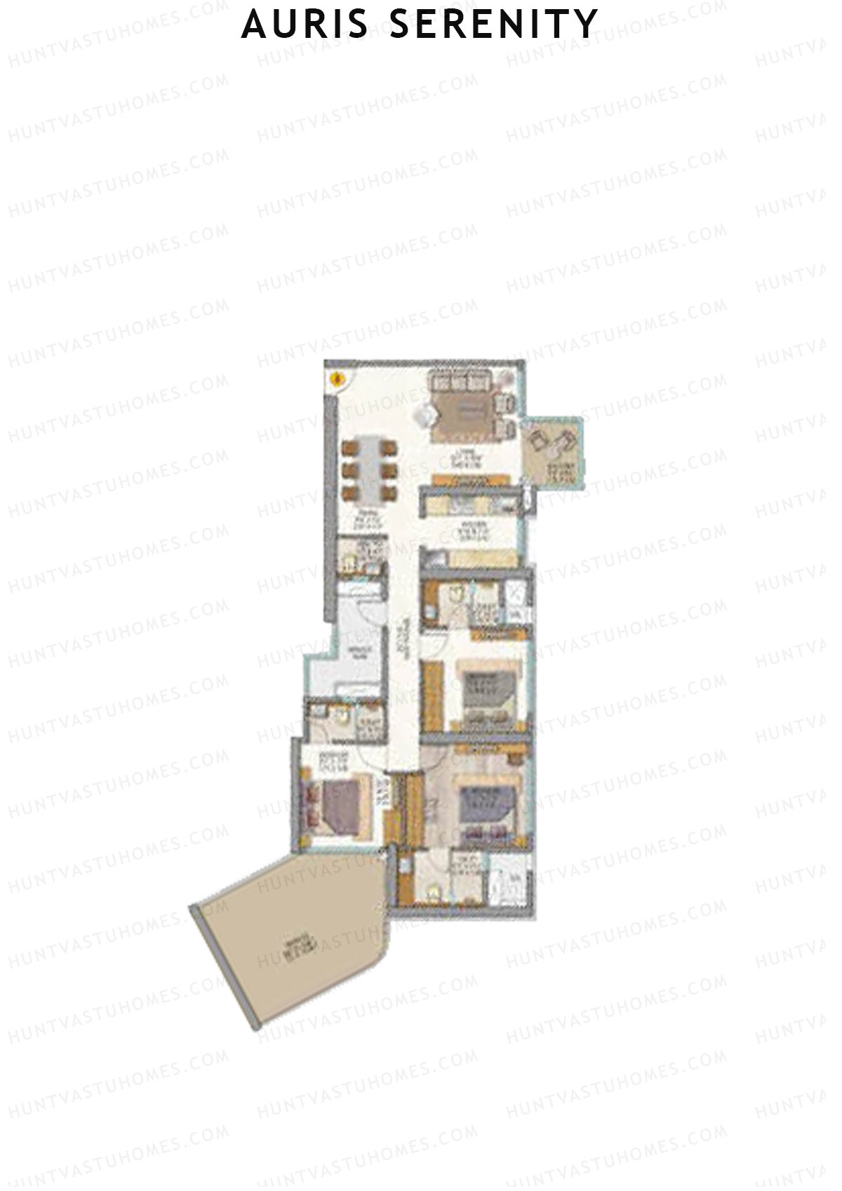 Auris Serenity Tower 3 Unit 4 Floor Plan
