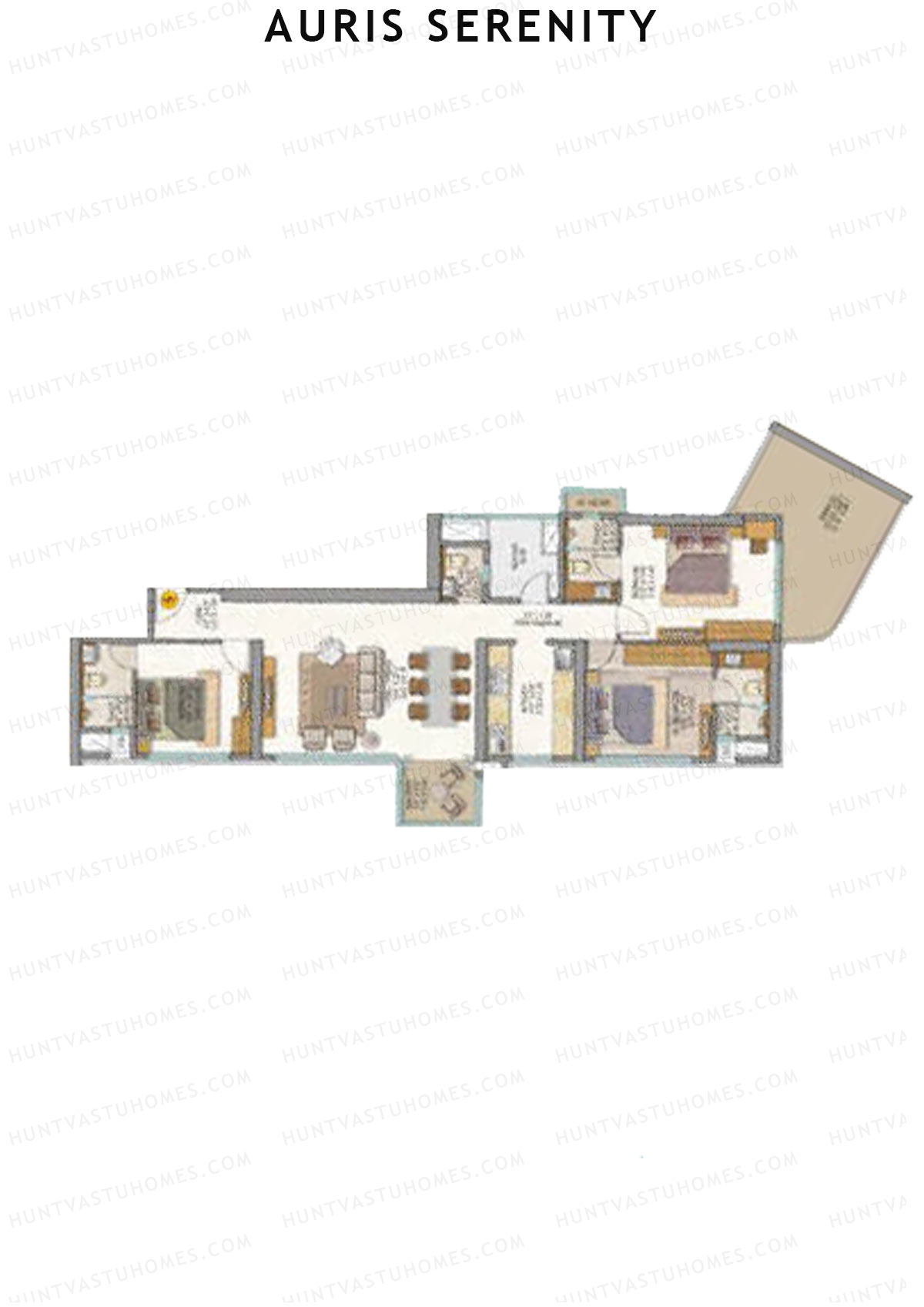 Auris Serenity Tower 3 Unit 5 Floor Plan