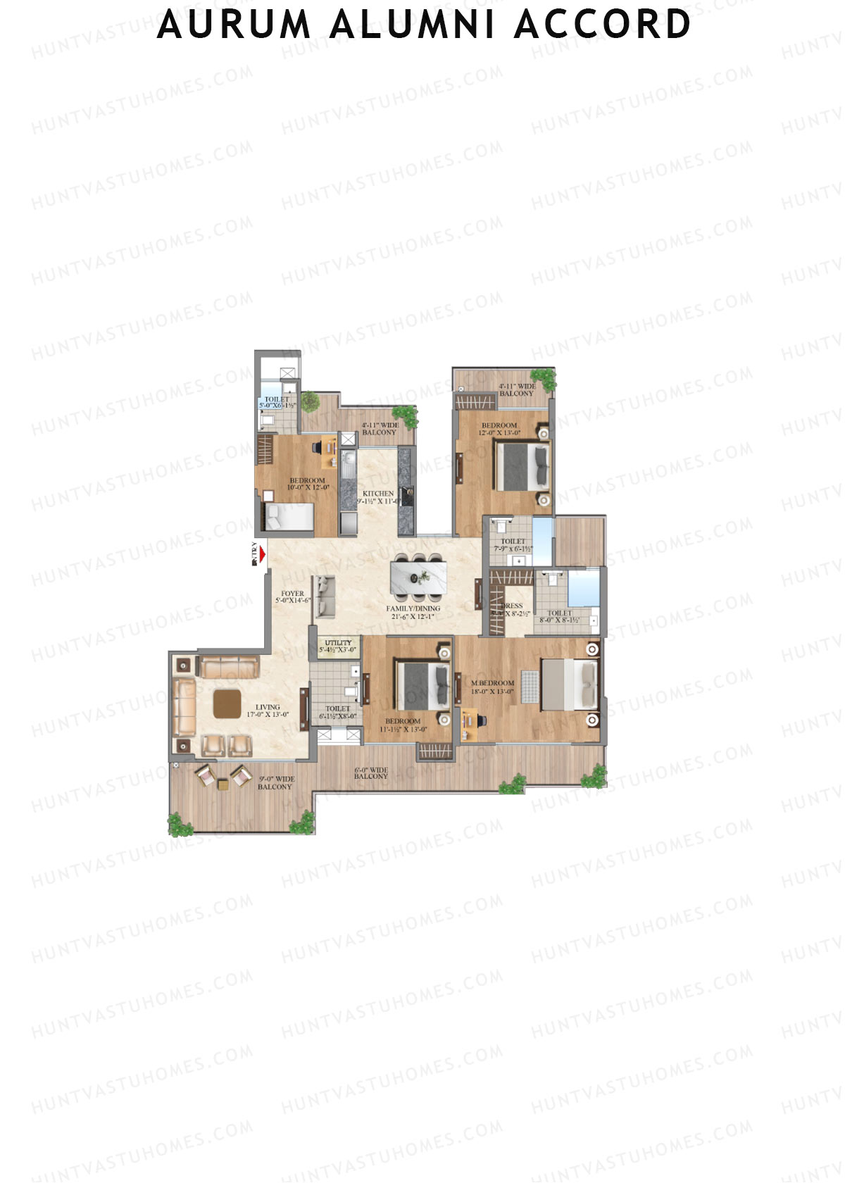 Aurum Alumni Accord Block A1 Unit 2 Floor Plan