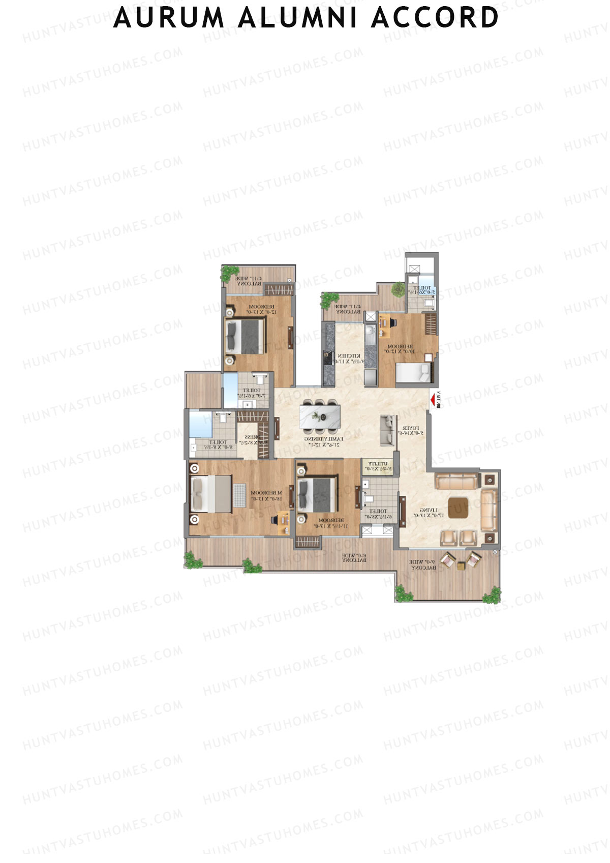 Aurum Alumni Accord Block A3 Unit 1 Floor Plan