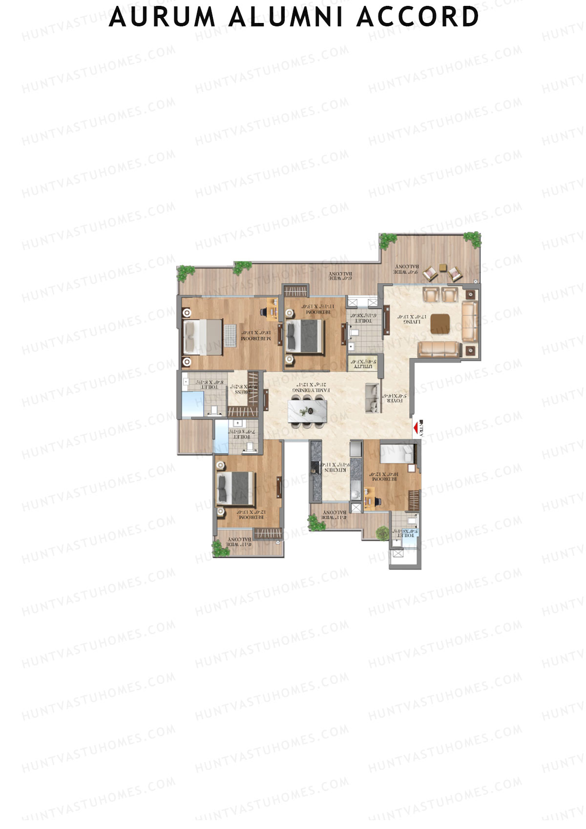 Aurum Alumni Accord Block B Unit 1 Floor Plan