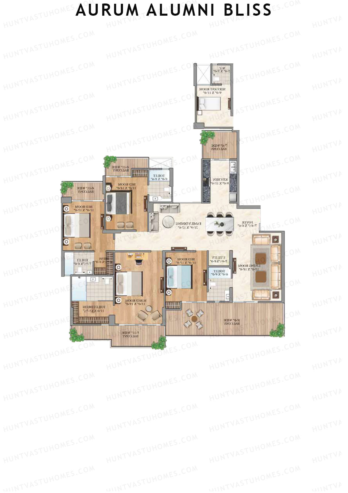 Aurum Alumni Bliss Tower D Unit 1 Floor Plan