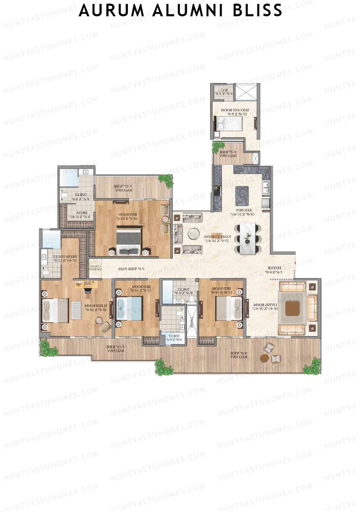 Aurum Alumni Bliss Tower E Unit 1 Floor Plan