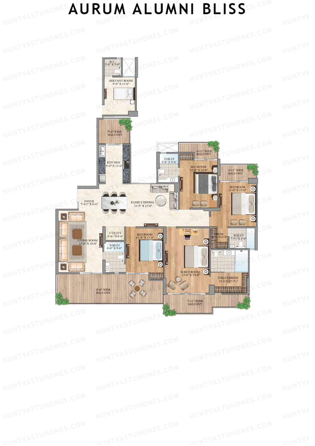 Aurum Alumni Bliss Tower F Unit 2 Floor Plan