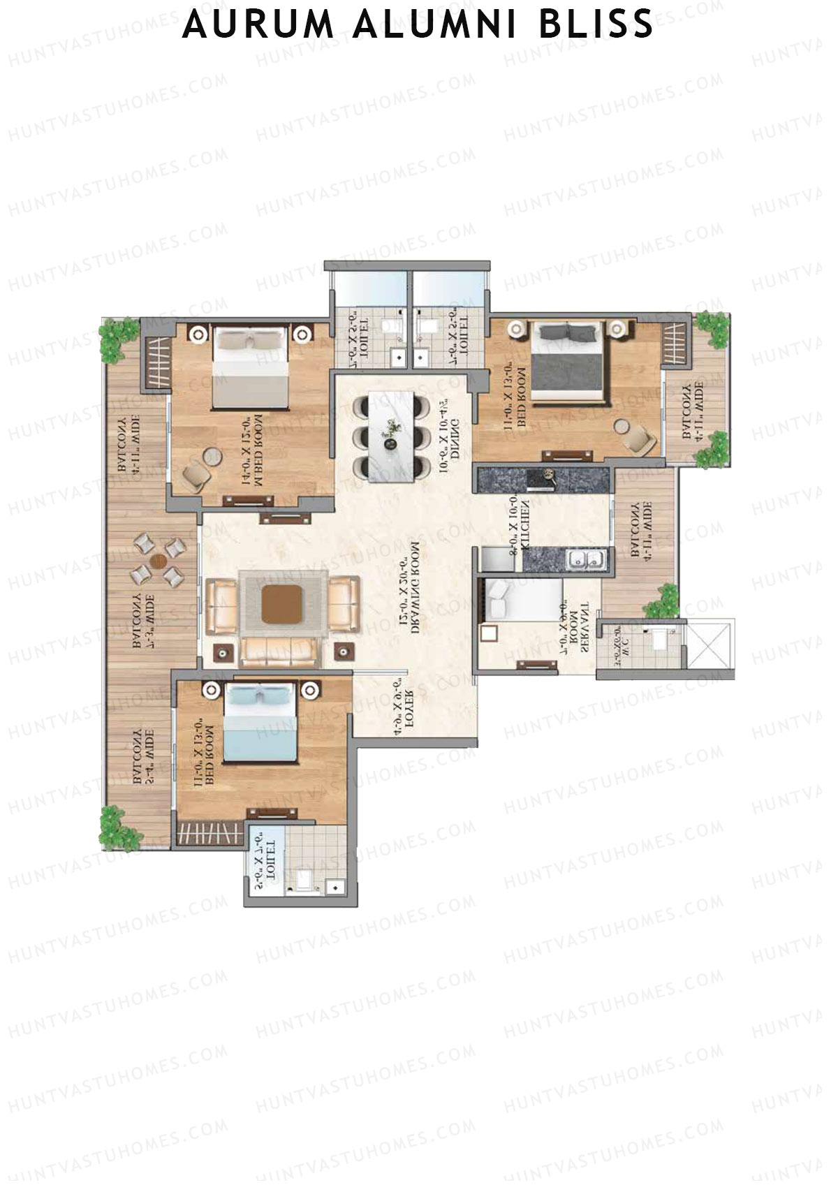 Aurum Alumni Bliss Tower I Unit 1 Floor Plan
