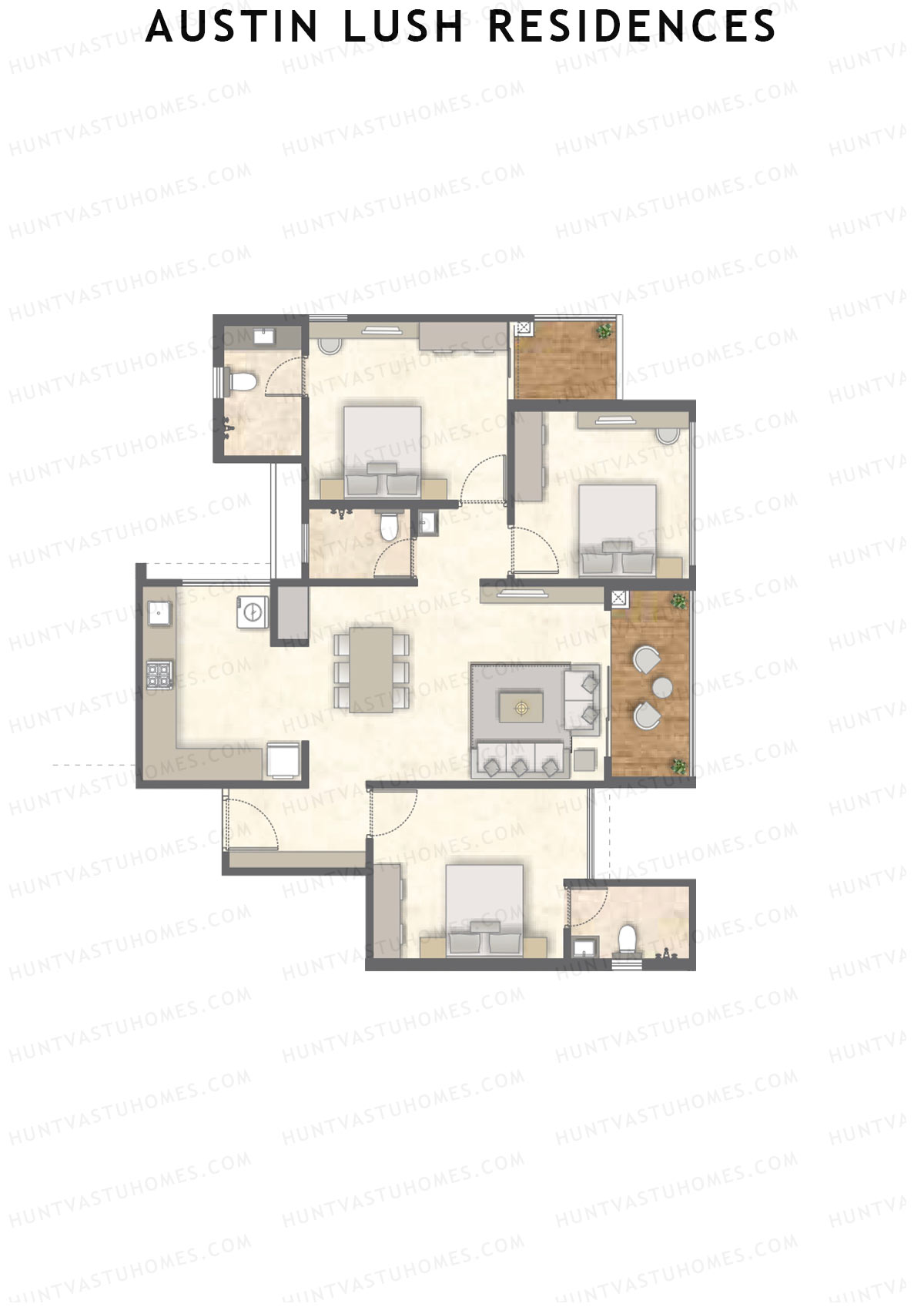 Austin Lush Residences Tower D Unit 2 Floor Plan
