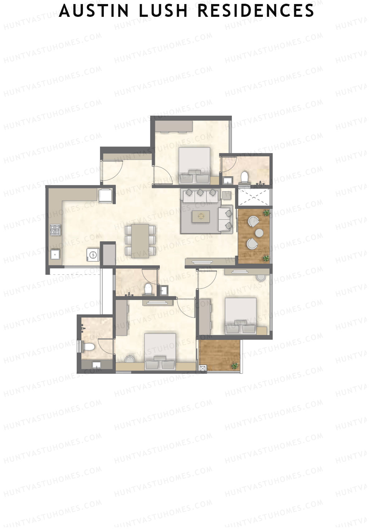 Austin Lush Residences Tower D Unit 5 Floor Plan