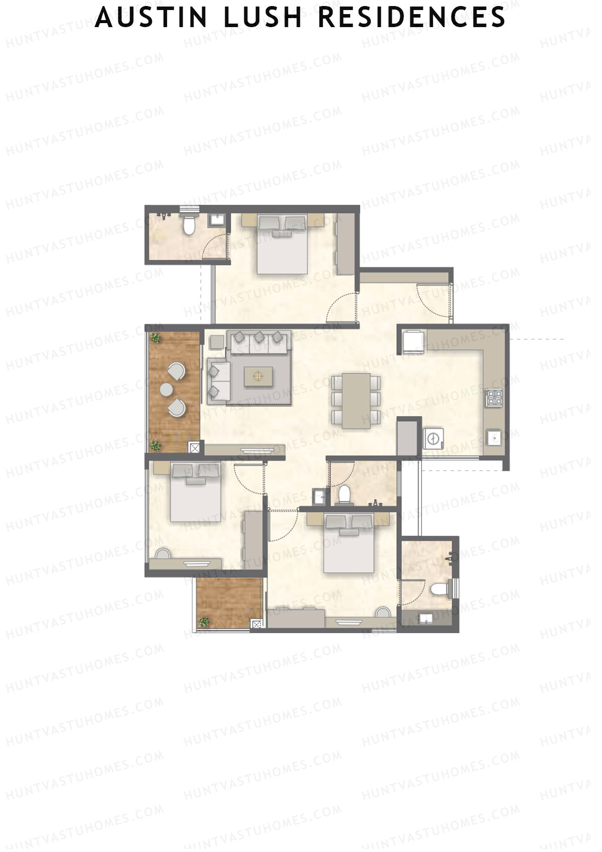 Austin Lush Residences Tower D Unit 6 Floor Plan