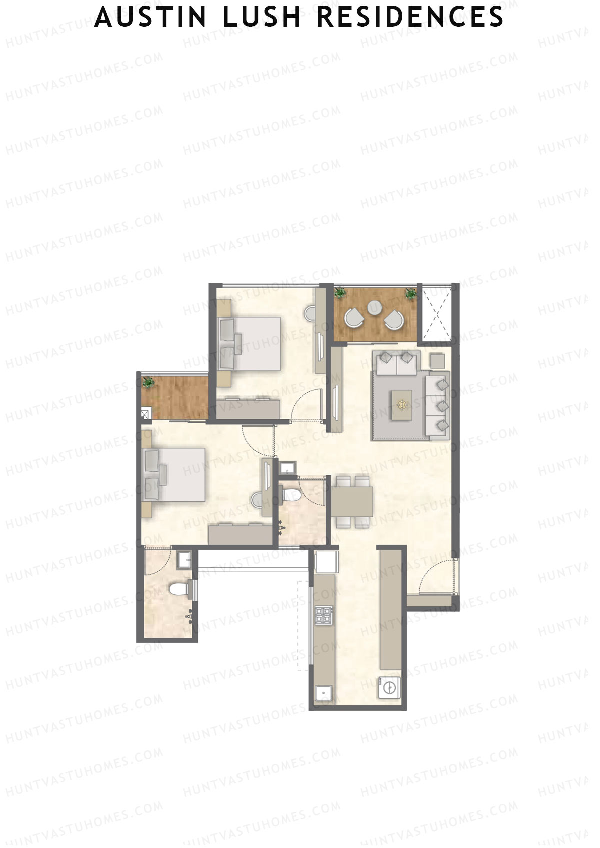 Austin Lush Residences Tower F Unit 1 Floor Plan