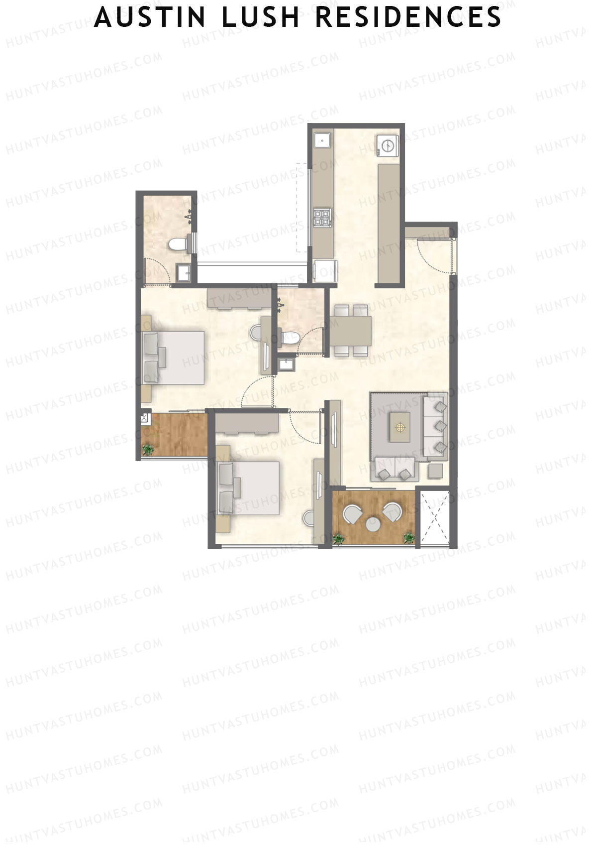 Austin Lush Residences Tower F Unit 6 Floor Plan
