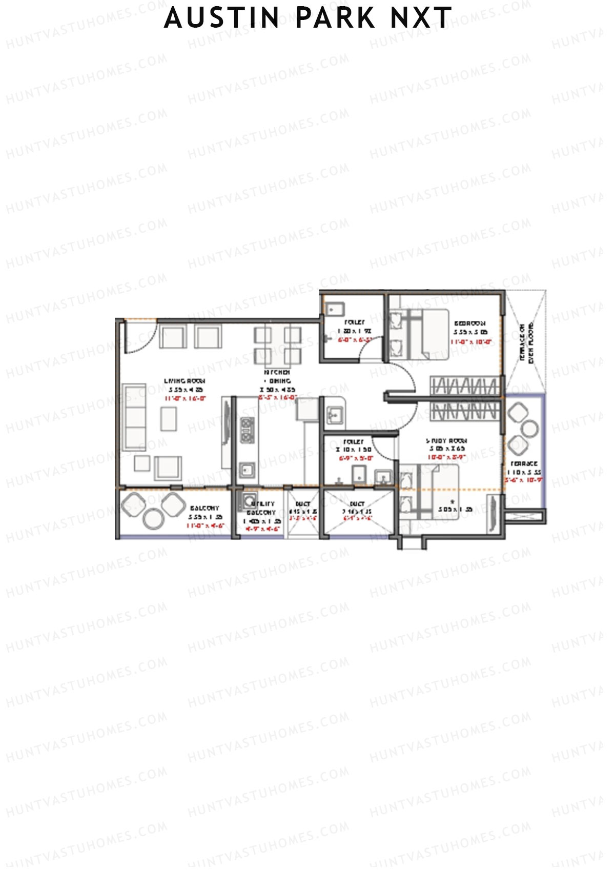 Austin Park NXT Block A Unit 3 Floor Plan