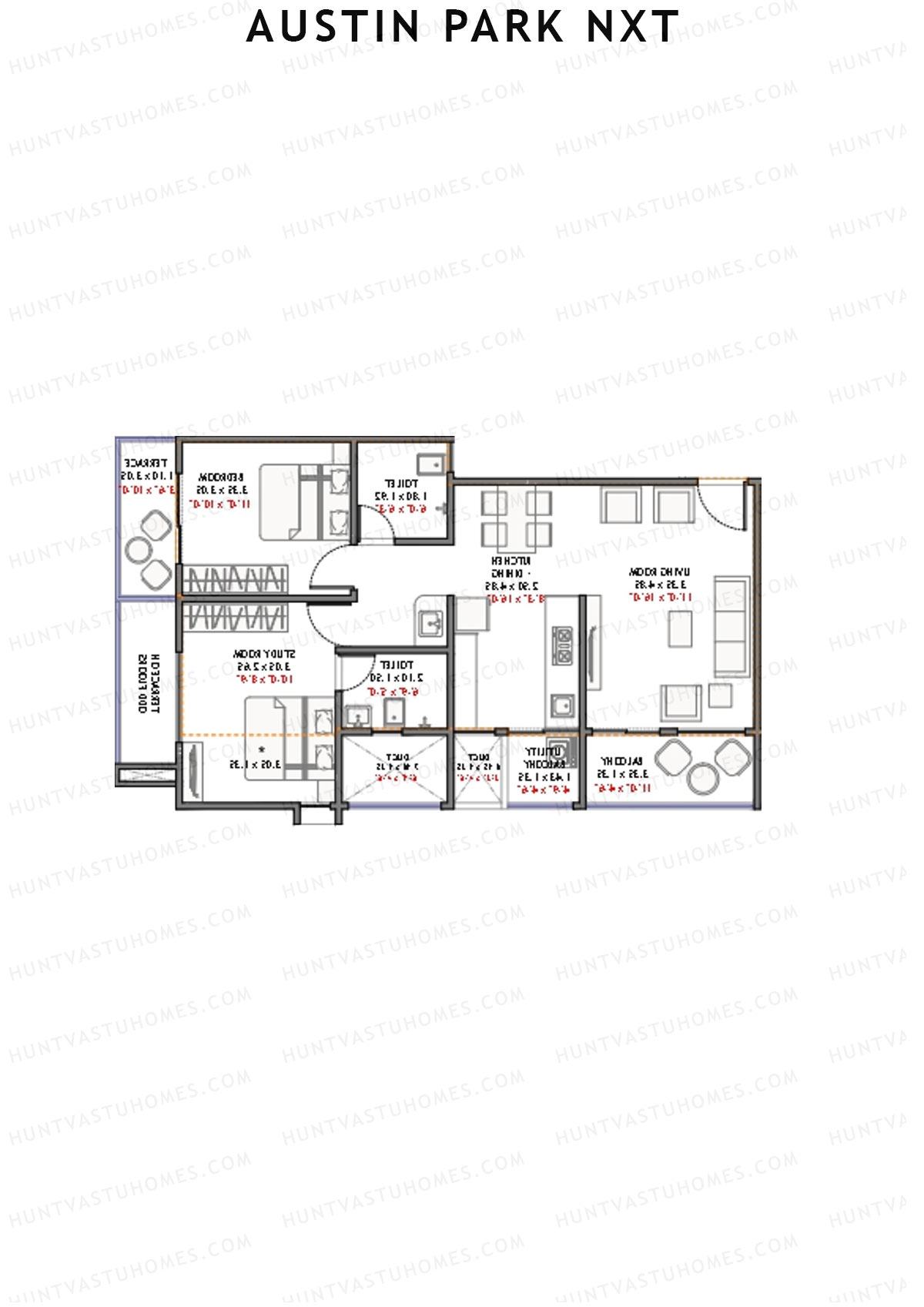 Austin Park NXT Block A Unit 4 Floor Plan