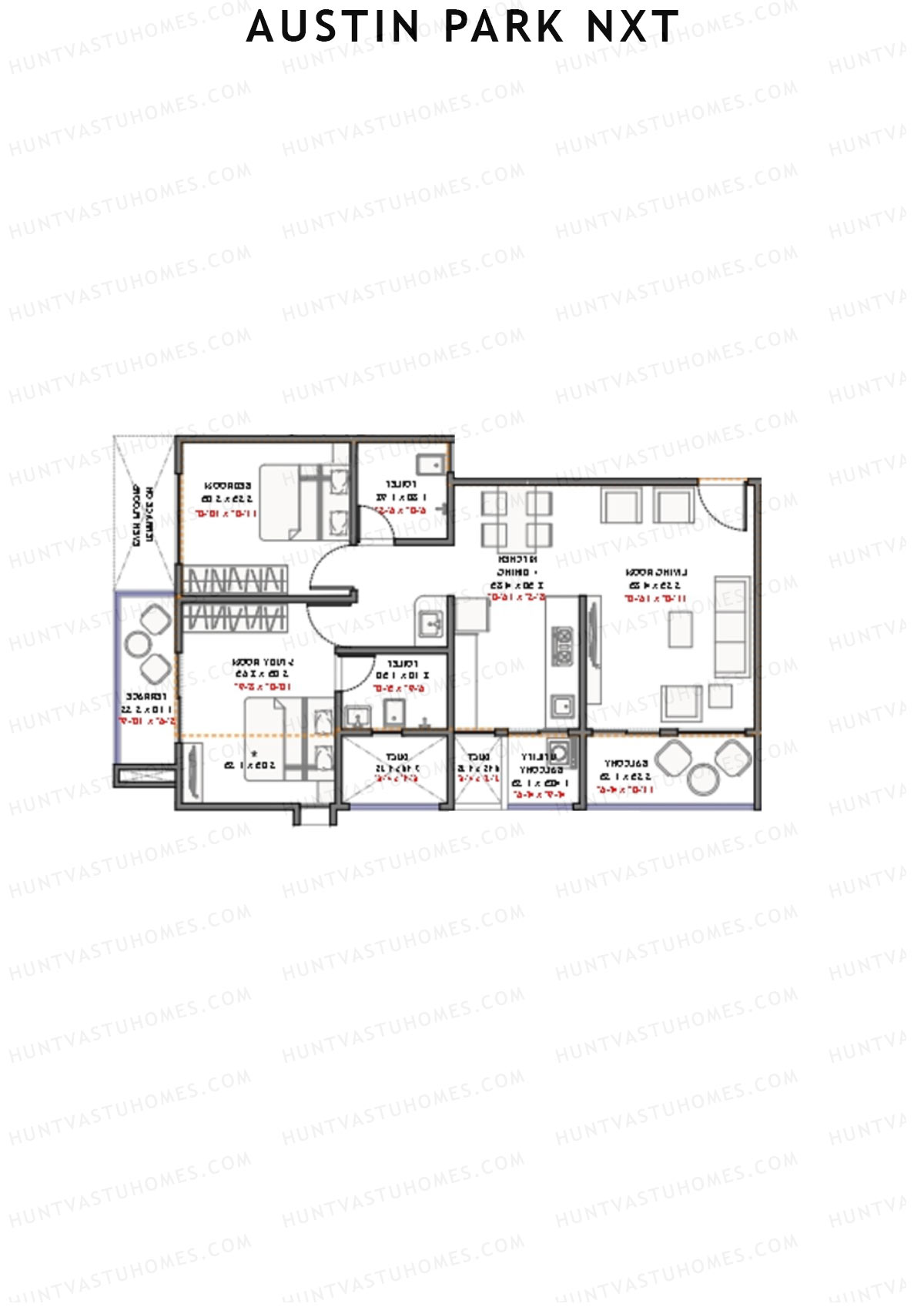 Austin Park NXT Block A Unit 4 Floor Plan