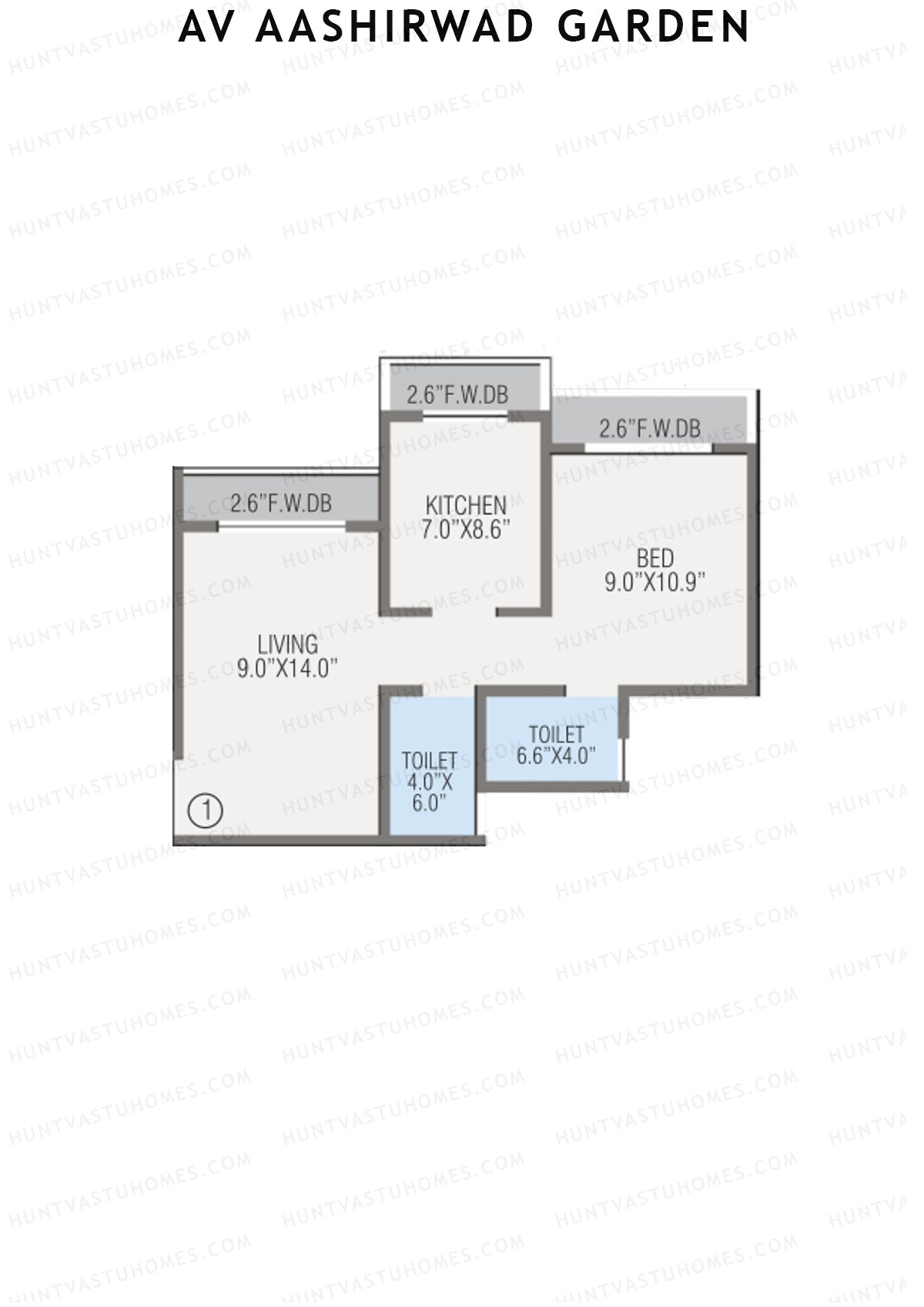 AV Aashirwad Garden Wing B Unit 1 Floor Plan