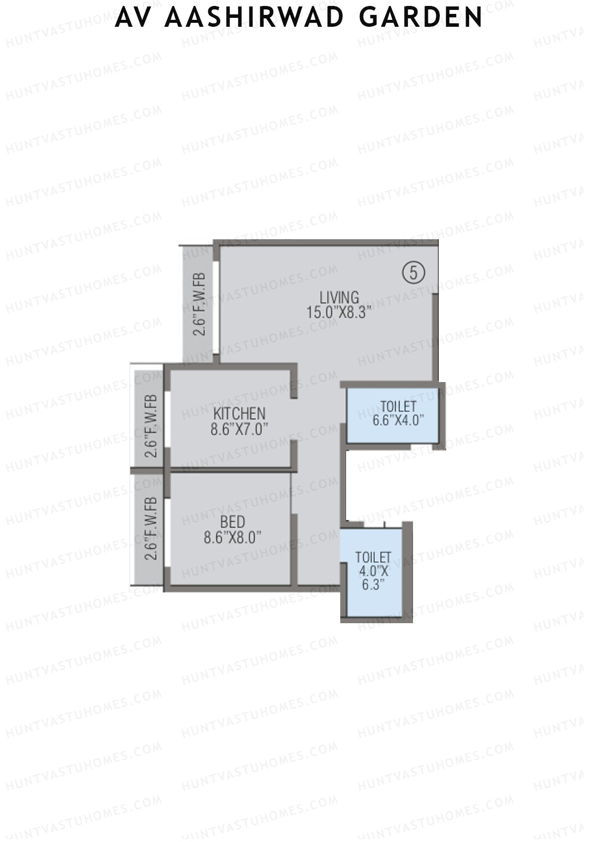 AV Aashirwad Garden Wing B Unit 5 Floor Plan